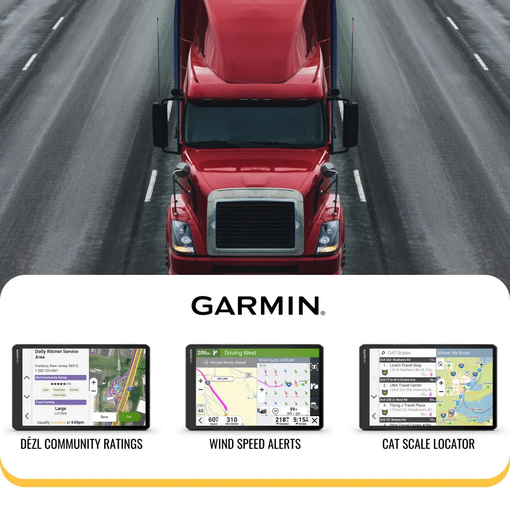 Garmin dezl OTR620 GPS Truck Navigator with 6-Inch 1280p Touchscreen Display (Black) Bundle