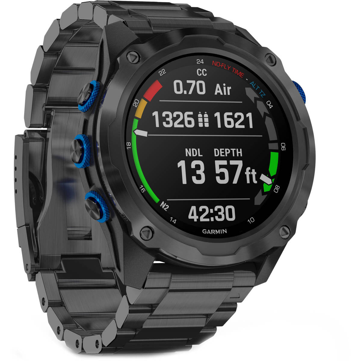 Garmin Descent Mk2i Dive 52mm GPS Smart Watch with Descent T1 Transmitter Bundle, Titanium Carbon Gray DLC with DLC Titanium