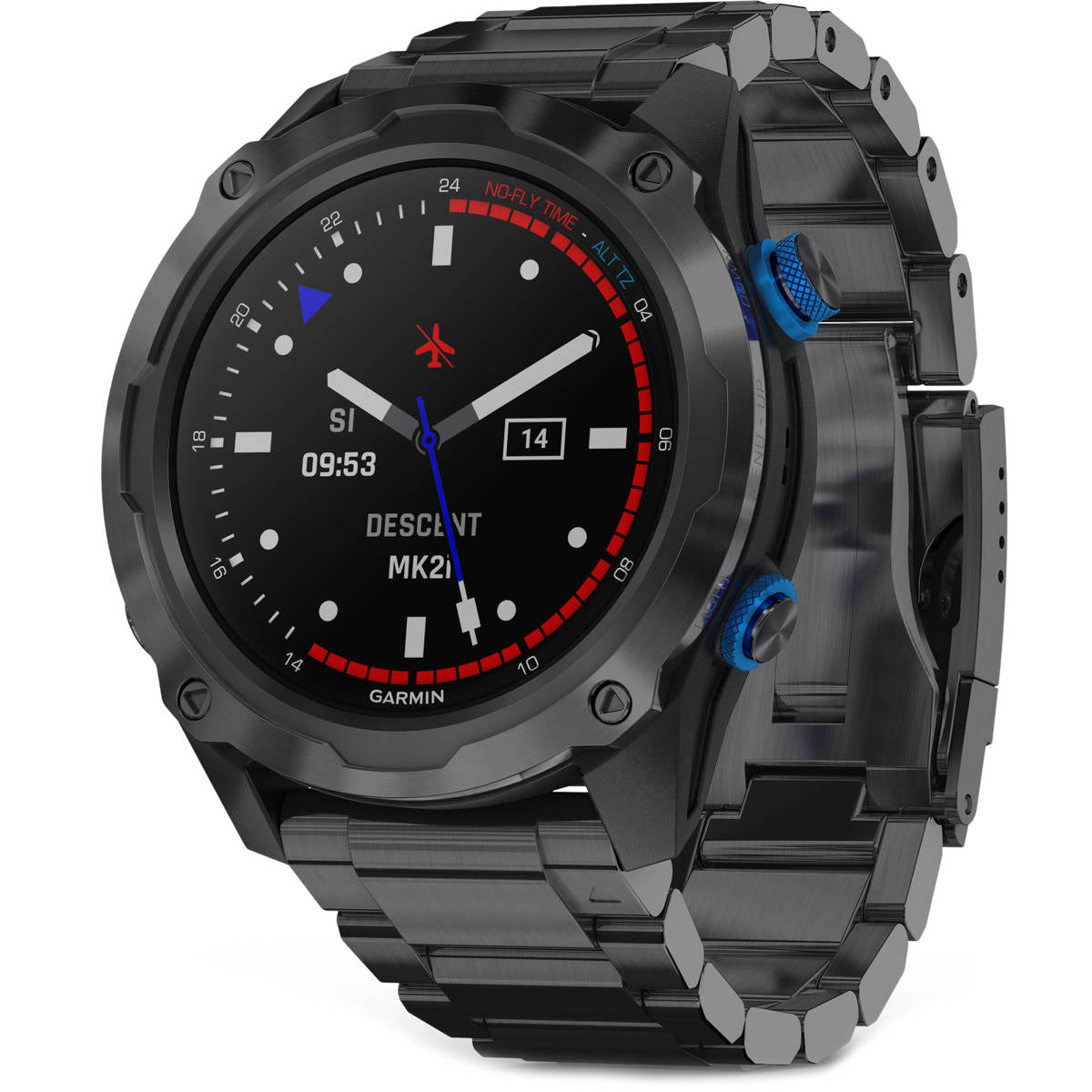 Garmin Descent Mk2i Dive 52mm GPS Smart Watch with Descent T1 Transmitter Bundle, Titanium Carbon Gray DLC with DLC Titanium