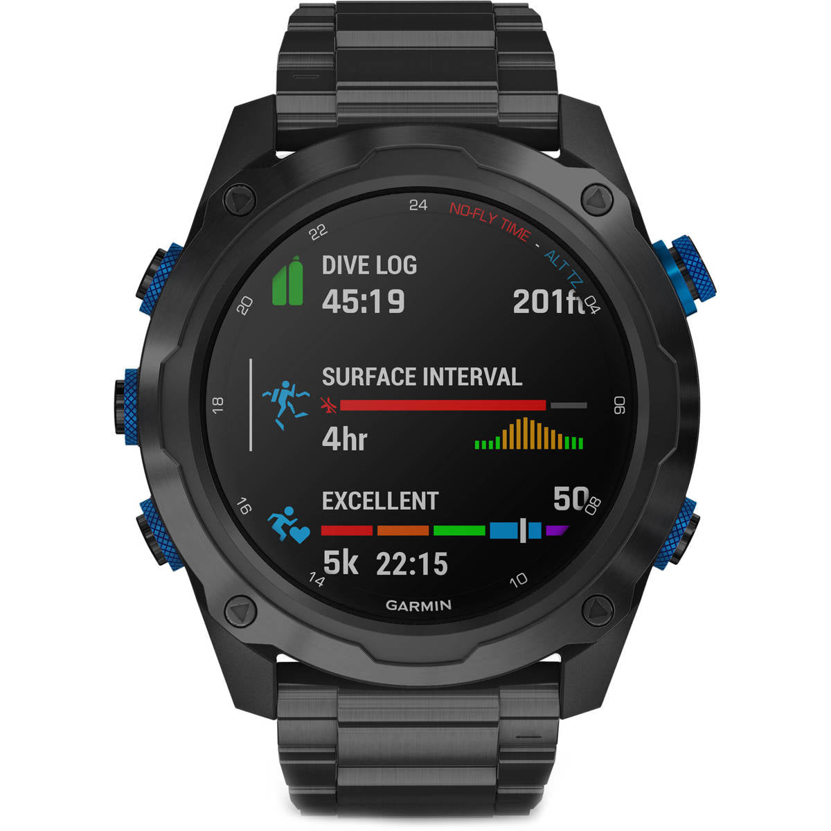 Garmin Descent Mk2i Dive 52mm GPS Smart Watch with Descent T1 Transmitter Bundle, Titanium Carbon Gray DLC with DLC Titanium