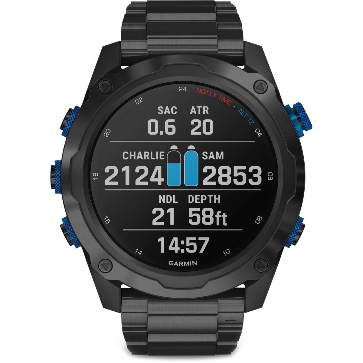 Garmin Descent Mk2i Dive 52mm GPS Smart Watch with Descent T1 Transmitter Bundle, Titanium Carbon Gray DLC with DLC Titanium