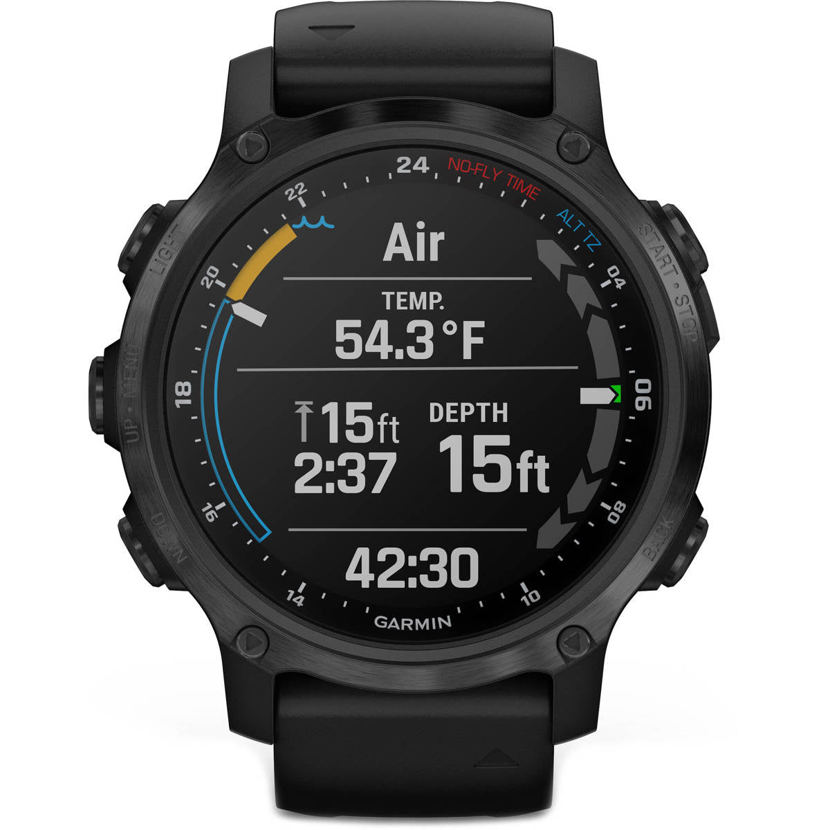 Garmin Descent MK2S Dive 43mm GPS Smart Watch, Carbon Gray DLC with Black Silicone Band
