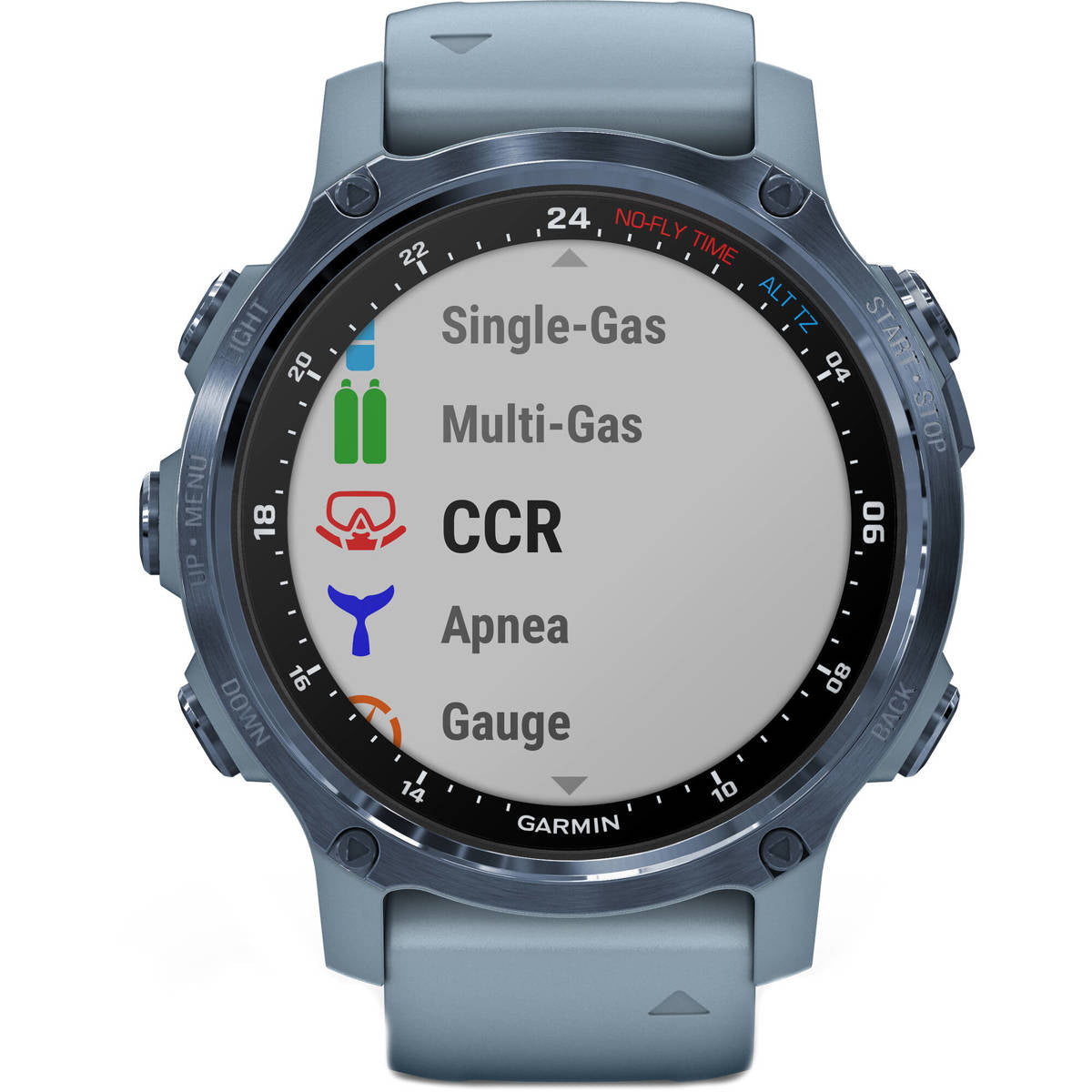 Garmin Descent MK2S Dive 43mm GPS Smart Watch, Mineral Blue with Sea Foam Silicone Band