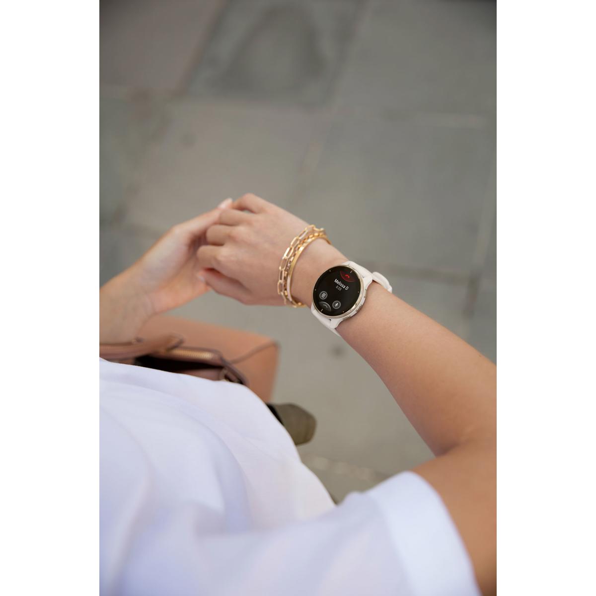 Garmin Venu 2 Plus 43mm GPS Smart Watch, Ivory with Silicone Band