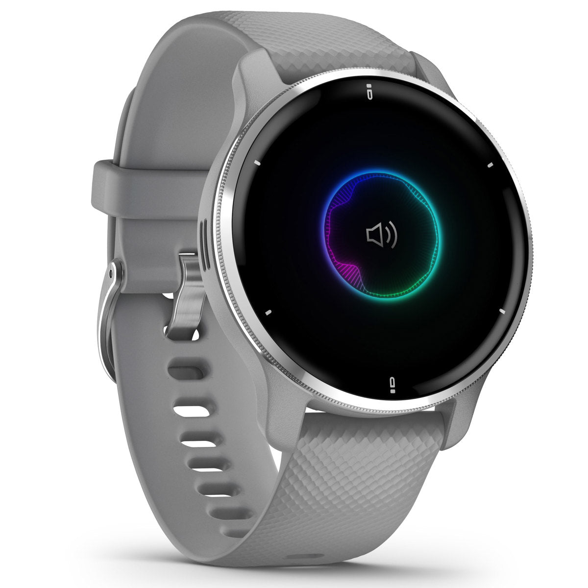 Garmin Venu 2 Plus 43mm GPS Smart Watch, Powder Gray with Silicone Band
