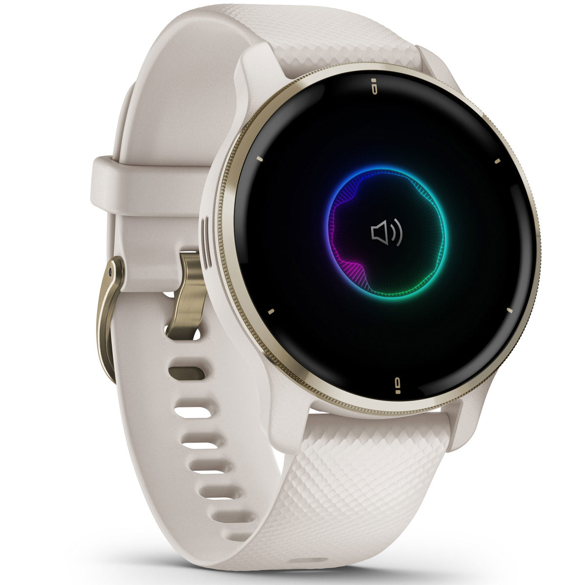 Garmin Venu 2 Plus 43mm GPS Smart Watch, Ivory with Silicone Band