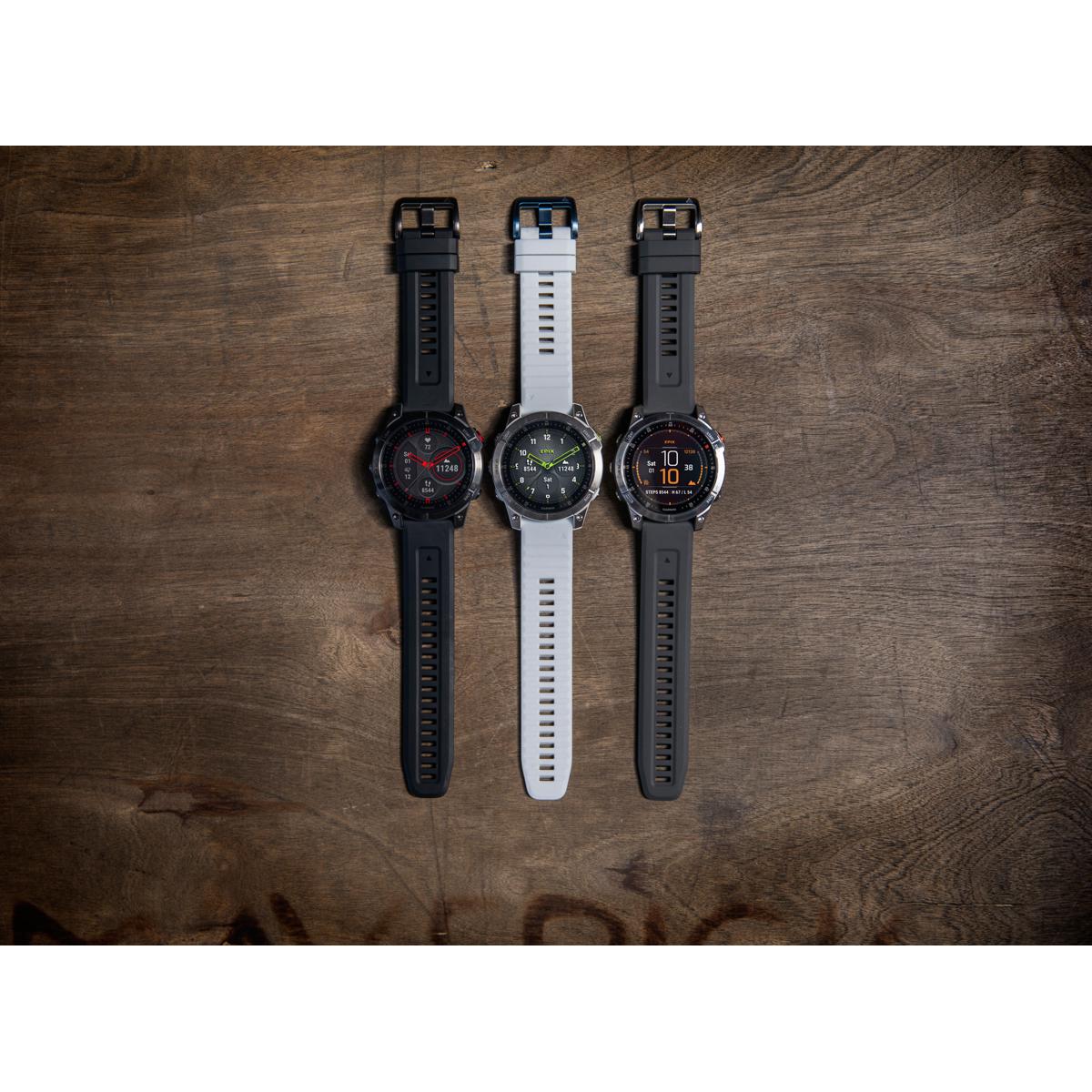 Garmin Epix Gen 2 Sapphire 47mm GPS Smartwatch, White Titanium