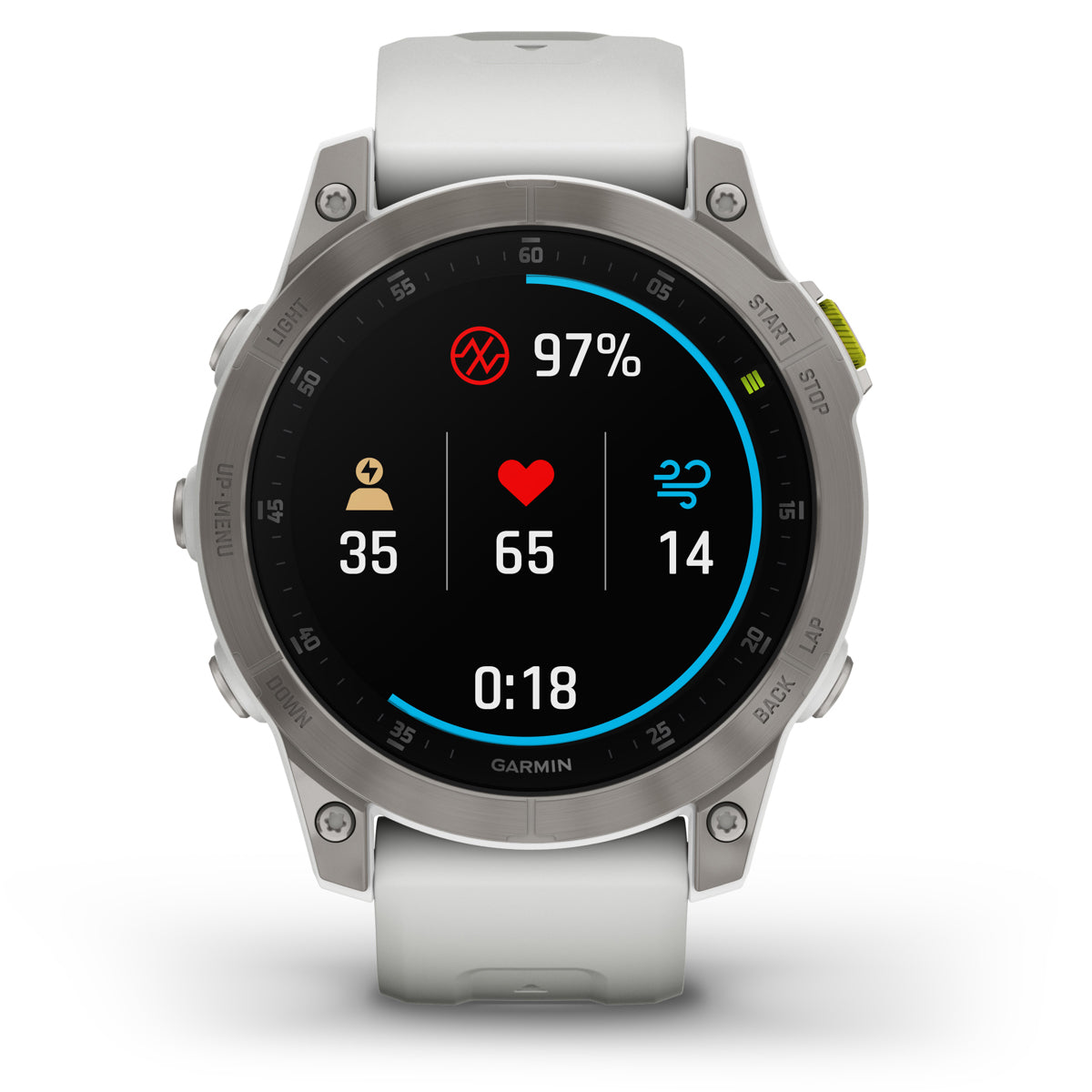 Garmin Epix Gen 2 Sapphire 47mm GPS Smartwatch, White Titanium