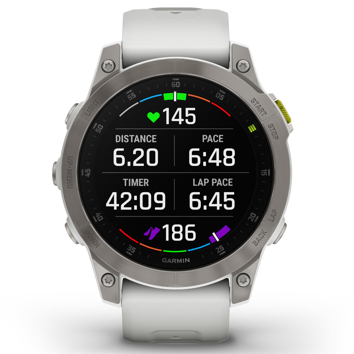Garmin Epix Gen 2 Sapphire 47mm GPS Smartwatch, White Titanium