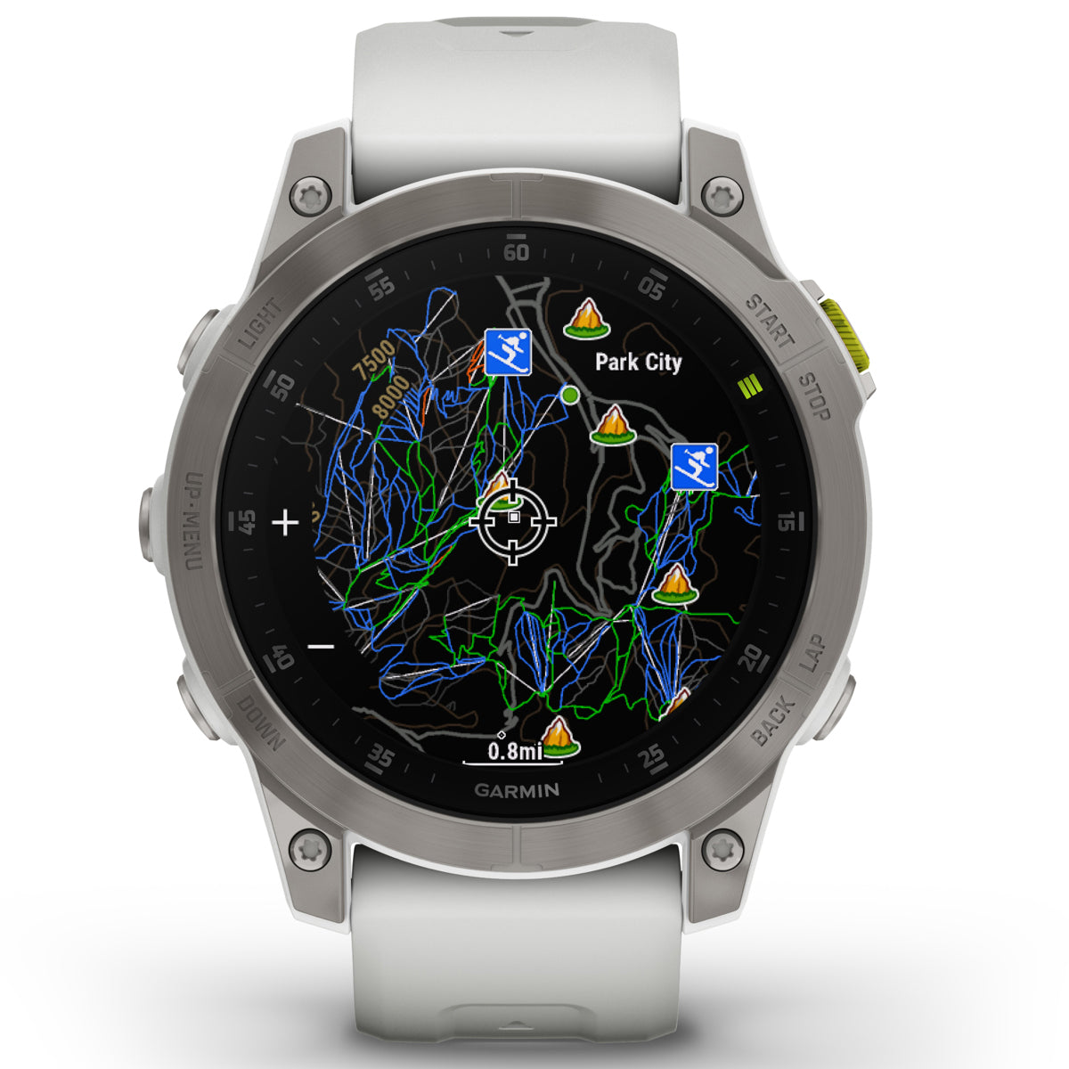 Garmin Epix Gen 2 Sapphire 47mm GPS Smartwatch, White Titanium