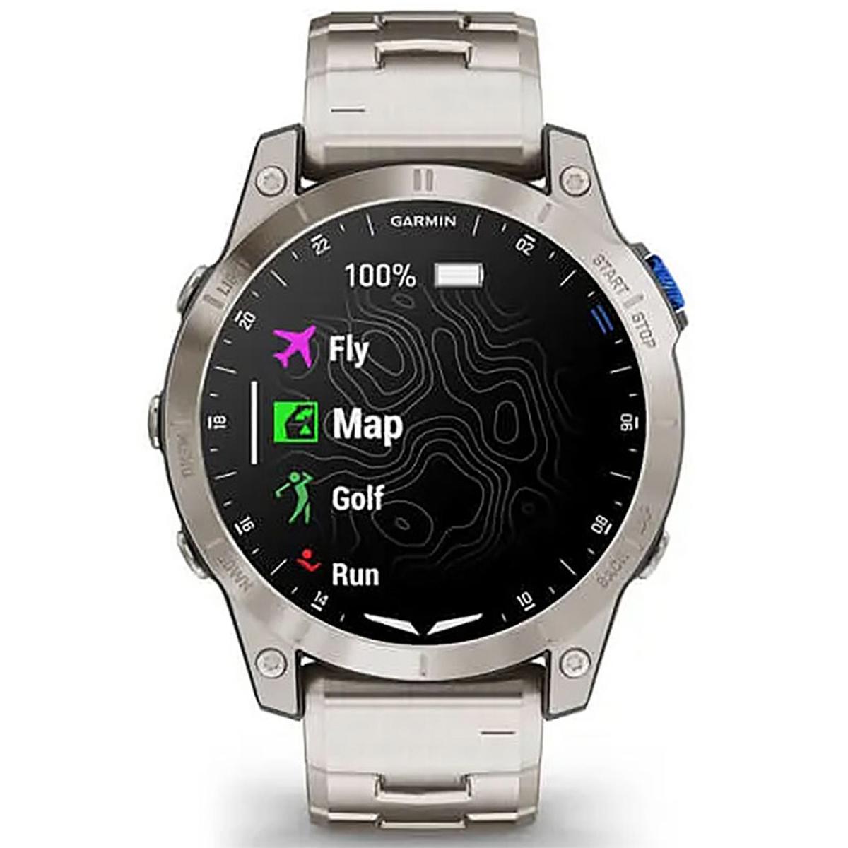 Garmin D2 Mach 1 GPS Aviator Smartwatch with Vented Titanium Bracelet