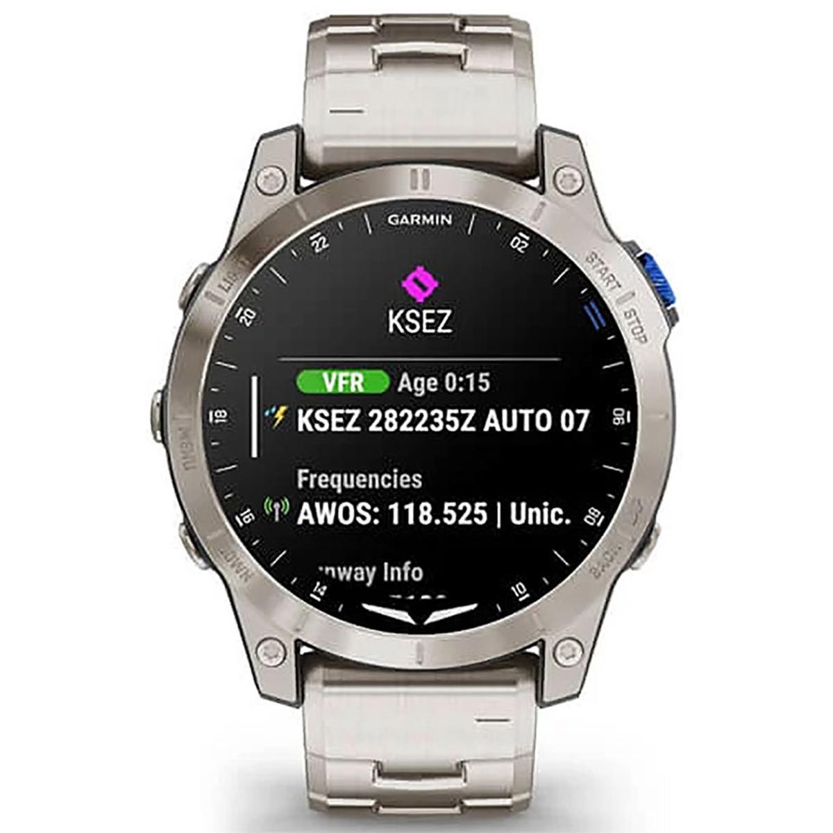 Garmin D2 Mach 1 GPS Aviator Smartwatch with Vented Titanium Bracelet