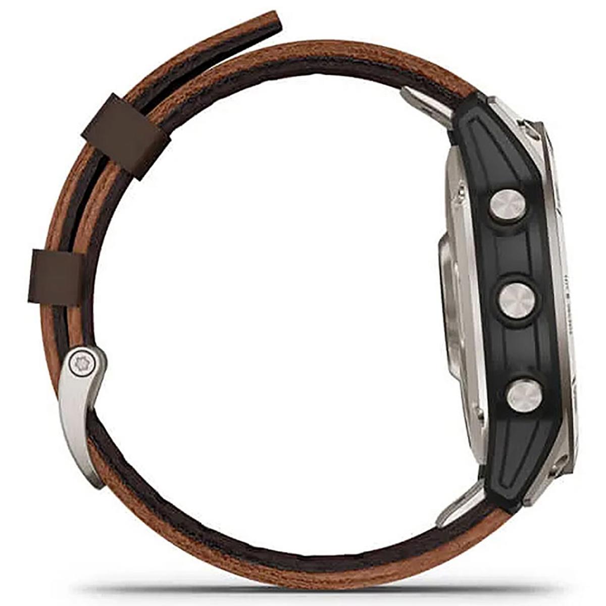 Garmin D2 Mach 1 GPS Aviator Smartwatch with Oxford Brown Leather Band