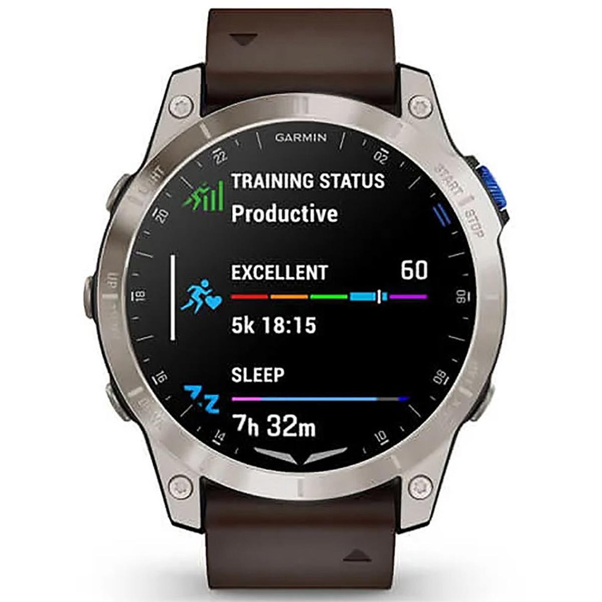 Garmin D2 Mach 1 GPS Aviator Smartwatch with Oxford Brown Leather Band