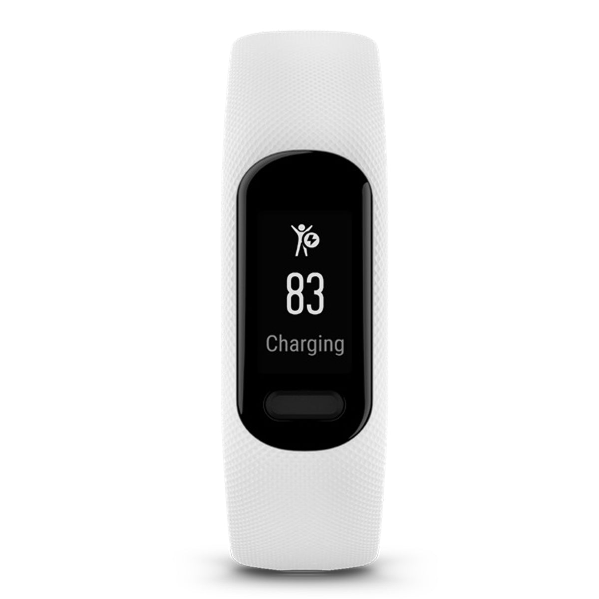 Garmin vivosmart 5 Fitness Tracker, Black Case with White Silicone Band, Small/Medium