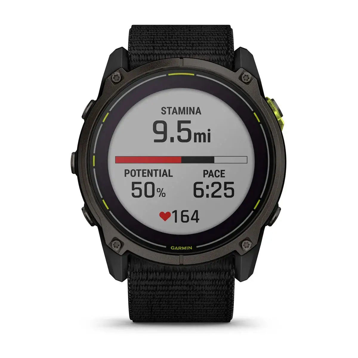 Garmin Enduro 3 Solar Sapphire 51mm GPS Smartwatch, Carbon Gray DLC Titanium with Black Ultrafit Nylon Strap