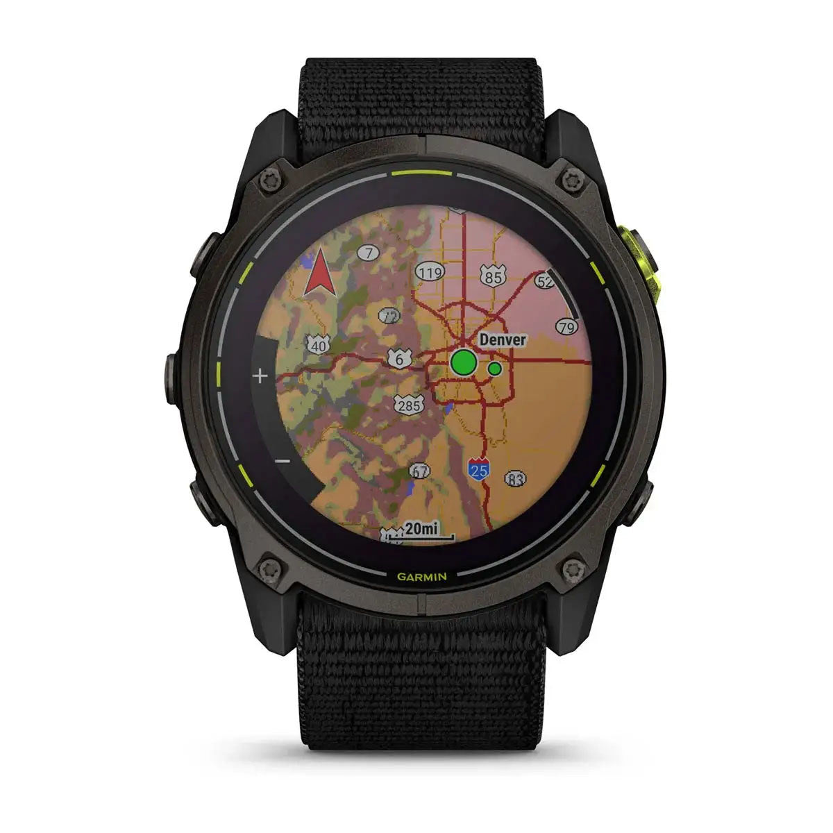 Garmin Enduro 3 Solar Sapphire 51mm GPS Smartwatch, Carbon Gray DLC Titanium with Black Ultrafit Nylon Strap