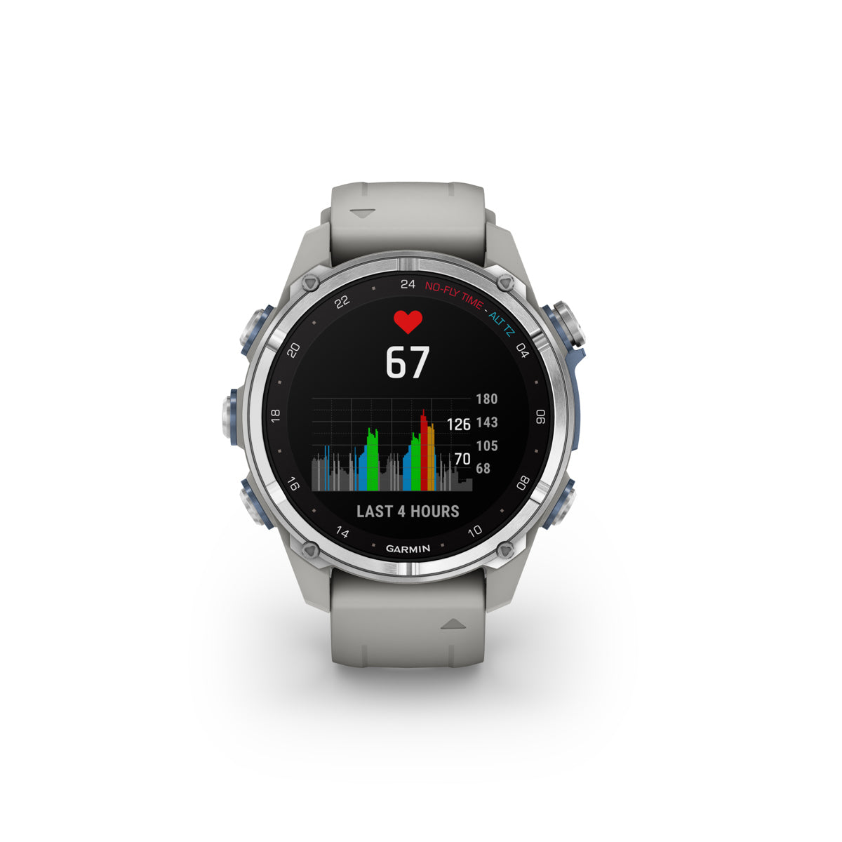 Garmin Descent Mk3 Dive 43mm GPS Smart Watch, Stainless Steel with Fog Gray Silicone Band