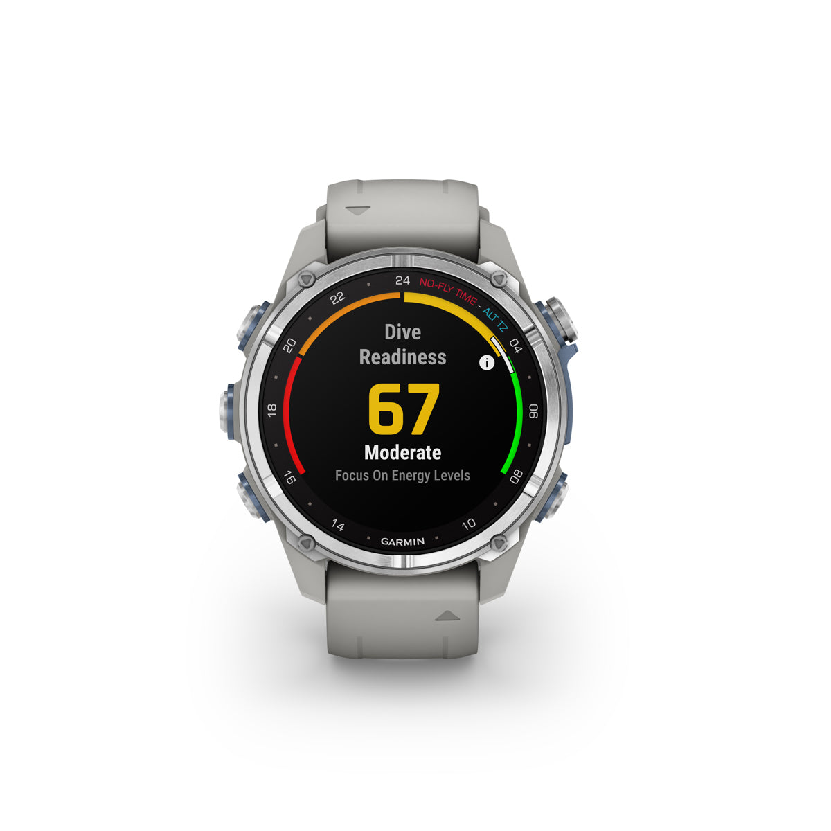 Garmin Descent Mk3 Dive 43mm GPS Smart Watch, Stainless Steel with Fog Gray Silicone Band