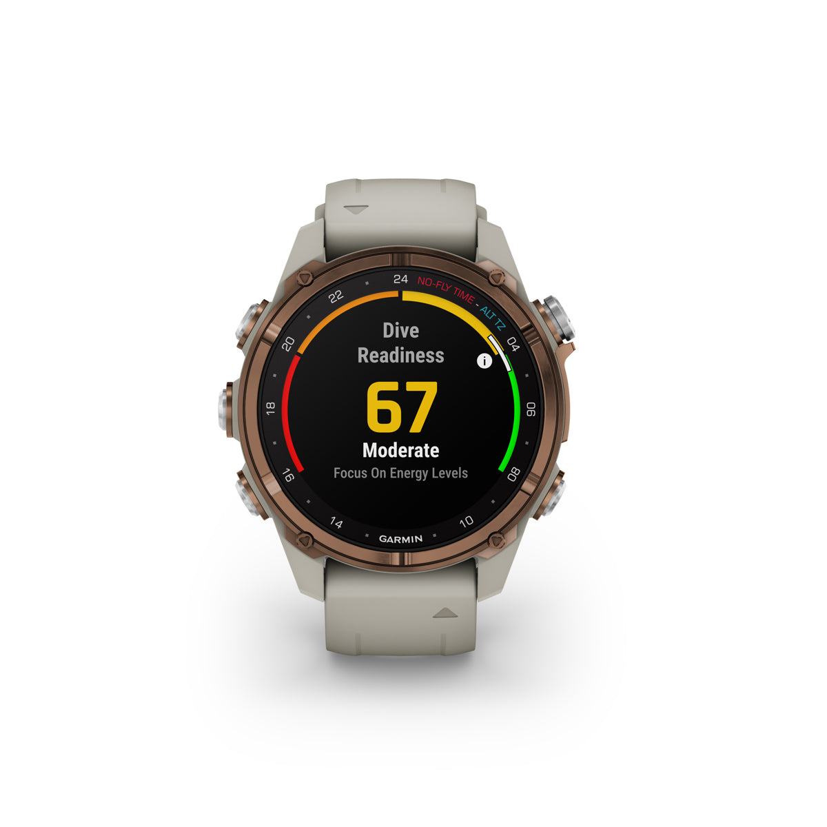 Garmin Descent Mk3i Dive GPS Smart Watch 43mm French Gray Silicone Band Bronze