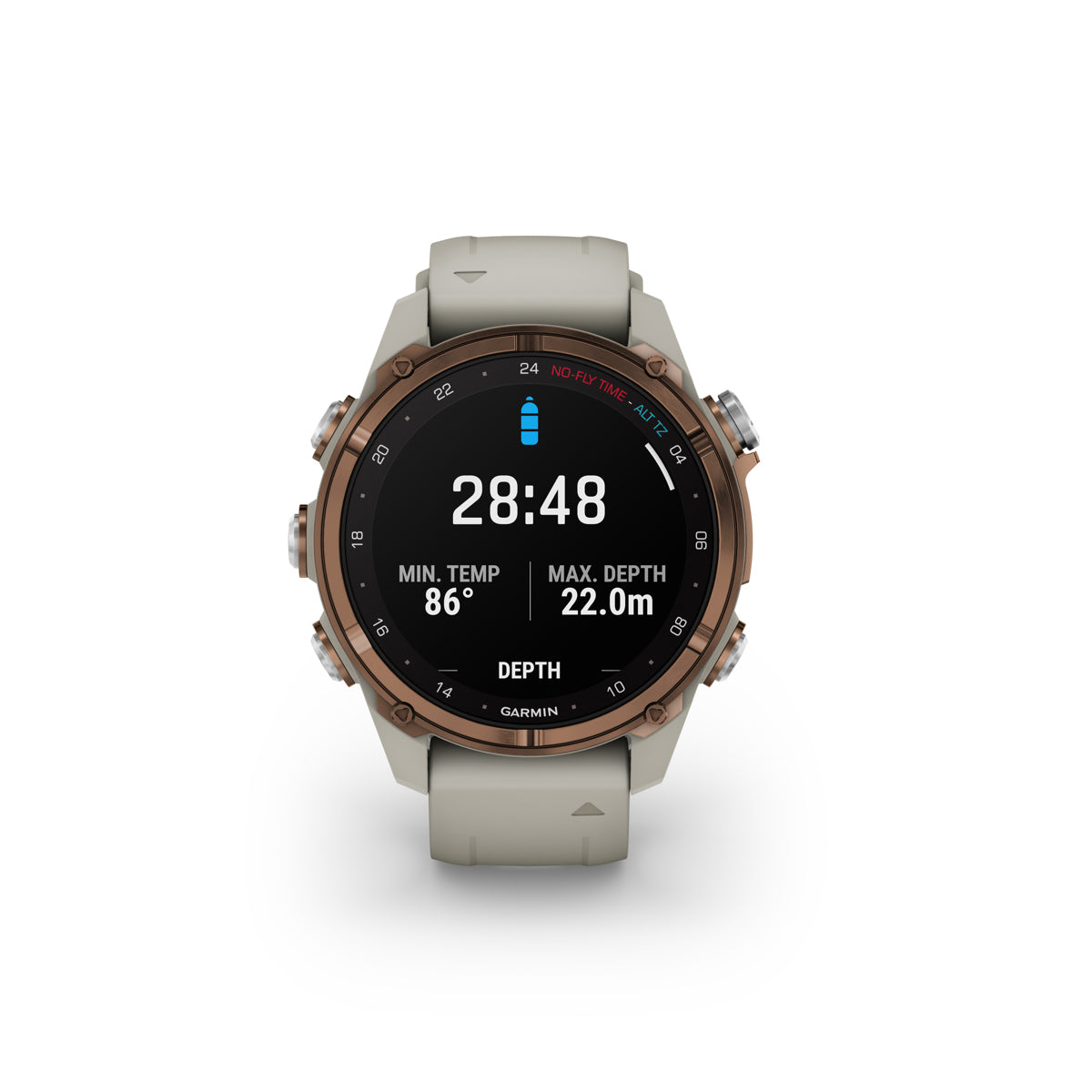 Garmin Descent Mk3i Dive GPS Smart Watch 43mm French Gray Silicone Band Bronze
