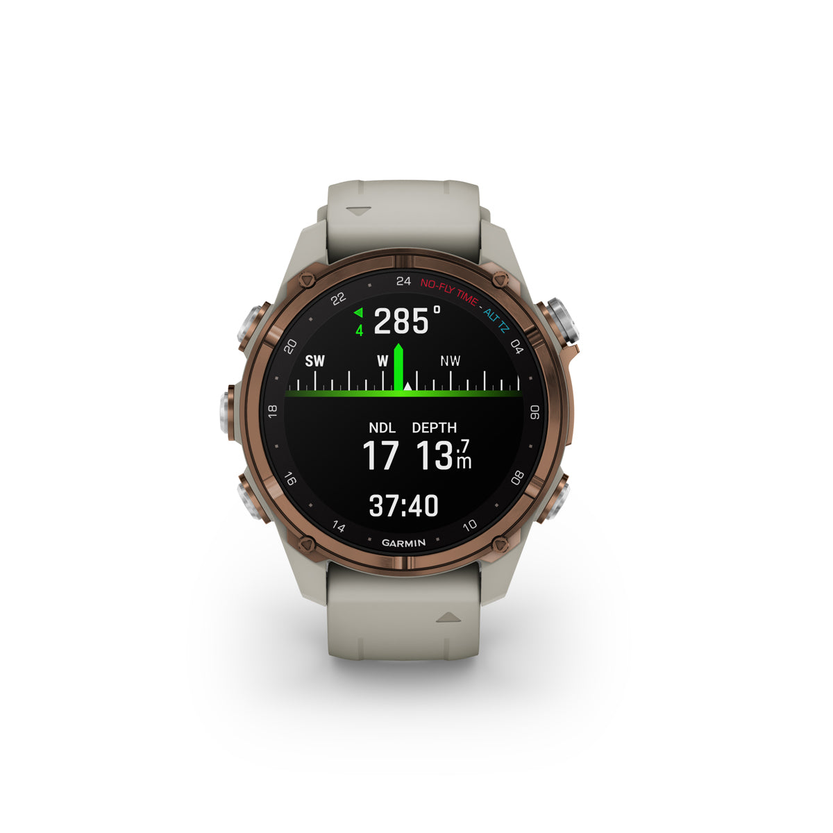 Garmin Descent Mk3i Dive GPS Smart Watch 43mm French Gray Silicone Band Bronze
