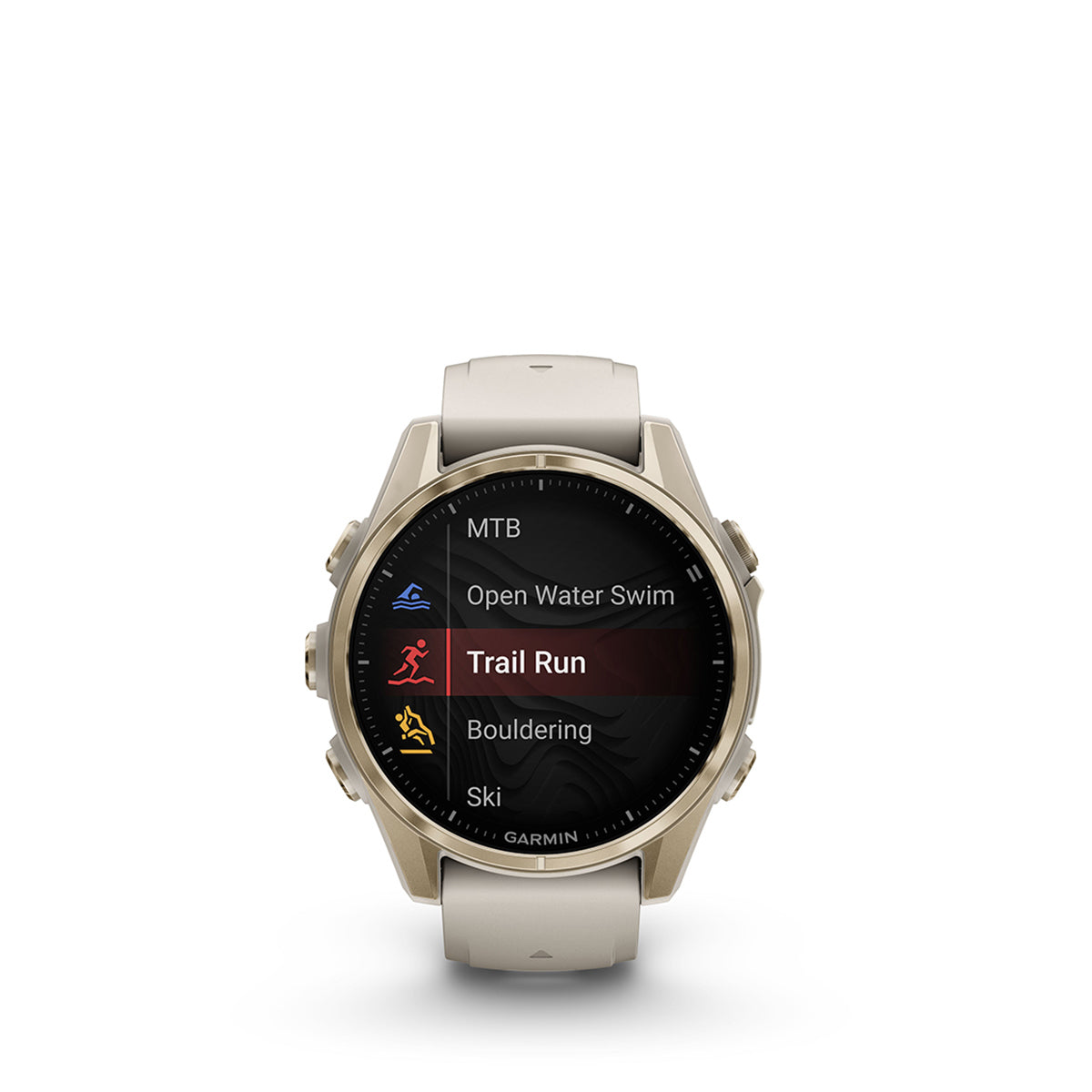 Garmin fenix 8 Sapphire 43mm AMOLED GPS Smartwatch, Soft Gold Stainless Steel with Fog Gray/Dark Sandstone Silicone