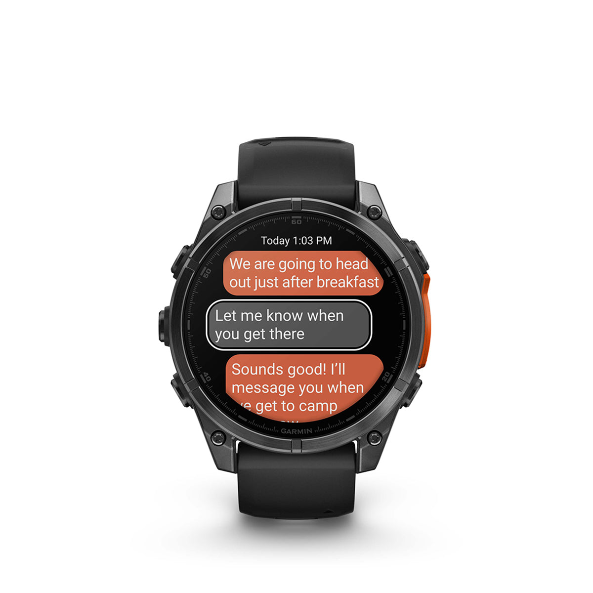 Garmin fenix 8 47mm AMOLED GPS Smartwatch, Slate Gray with Black Silicone Band
