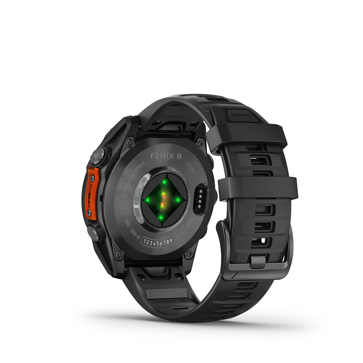 Garmin fenix 8 47mm AMOLED GPS Smartwatch, Slate Gray with Black Silicone Band