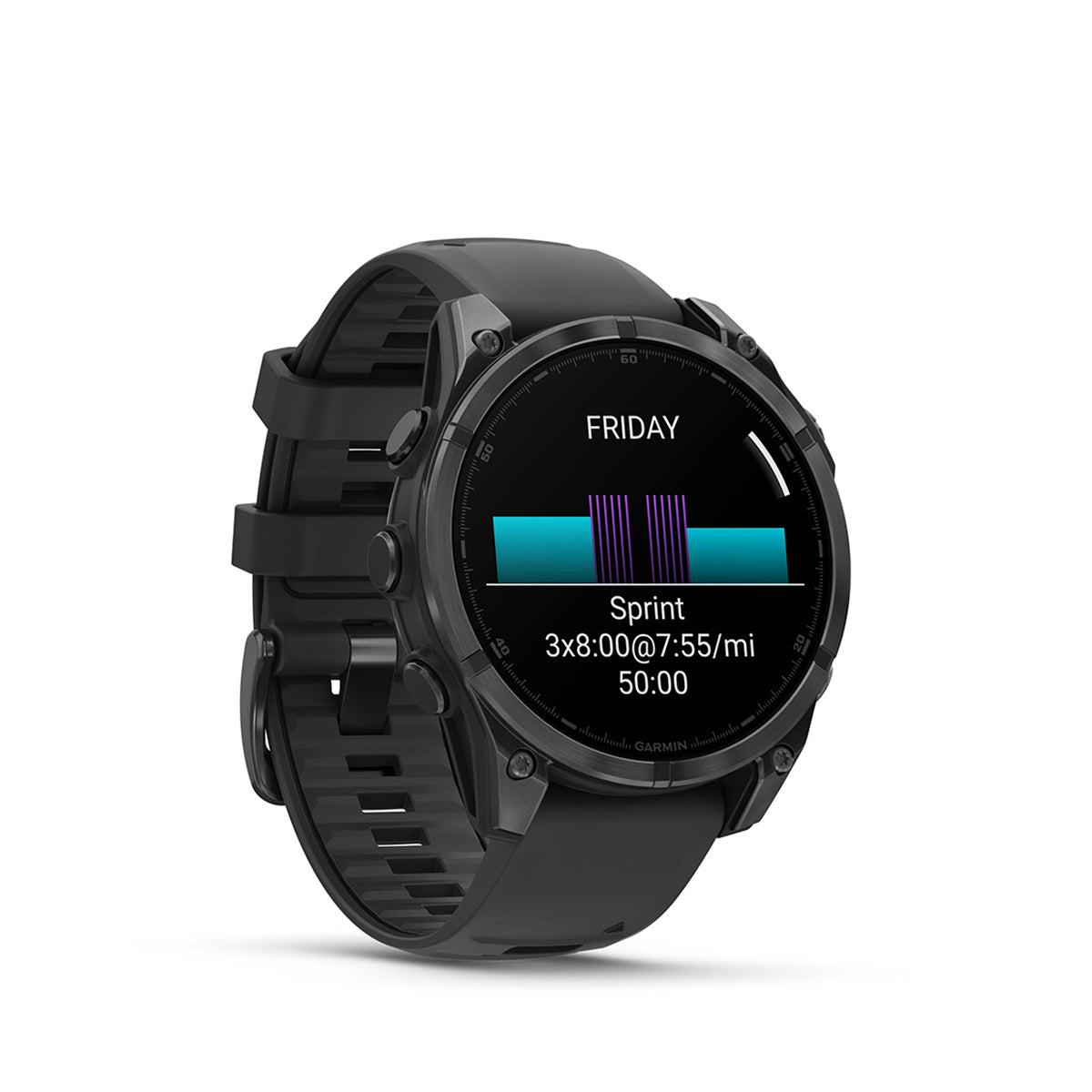 Garmin fenix 8 47mm AMOLED GPS Smartwatch, Slate Gray with Black Silicone Band