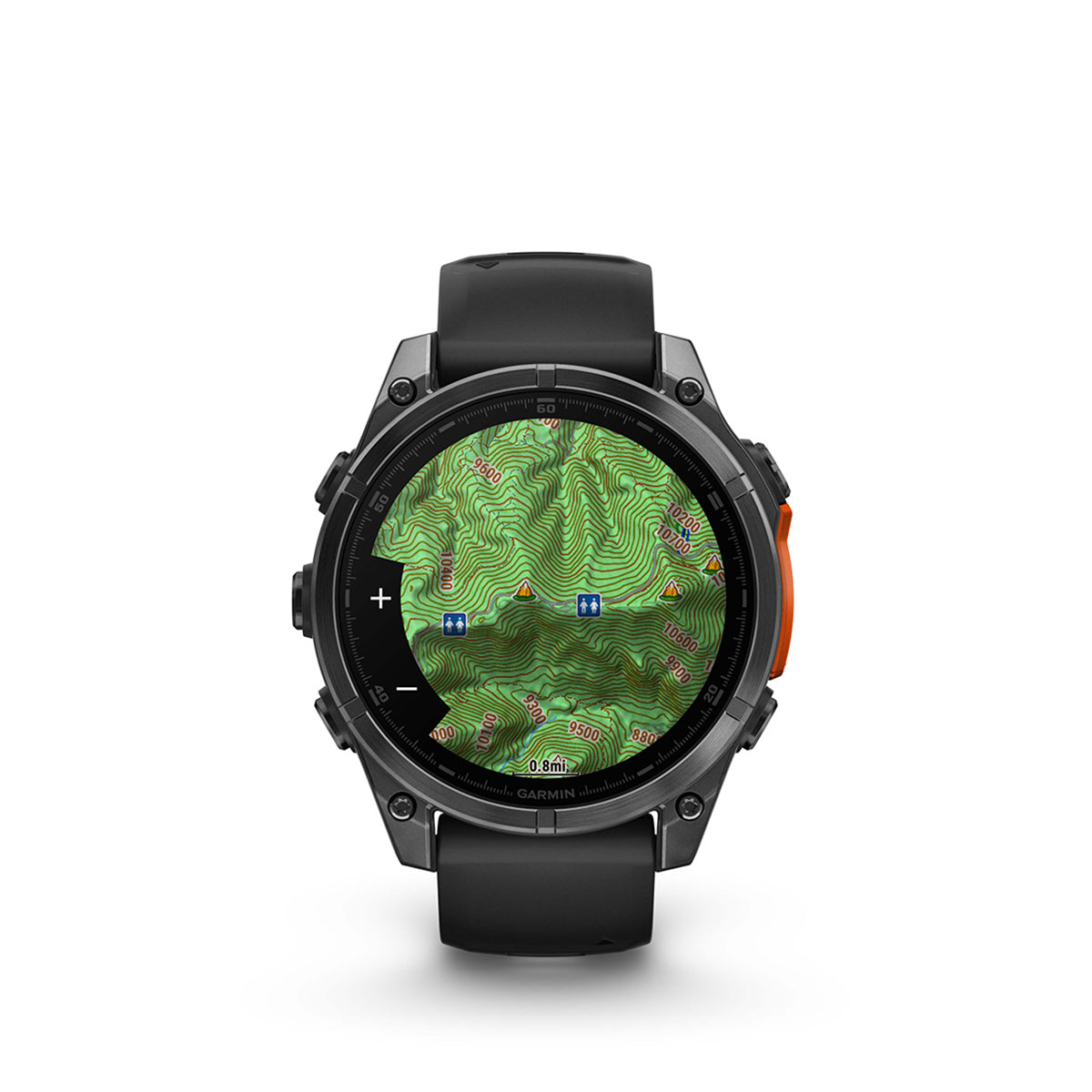 Garmin fenix 8 47mm AMOLED GPS Smartwatch, Slate Gray with Black Silicone Band