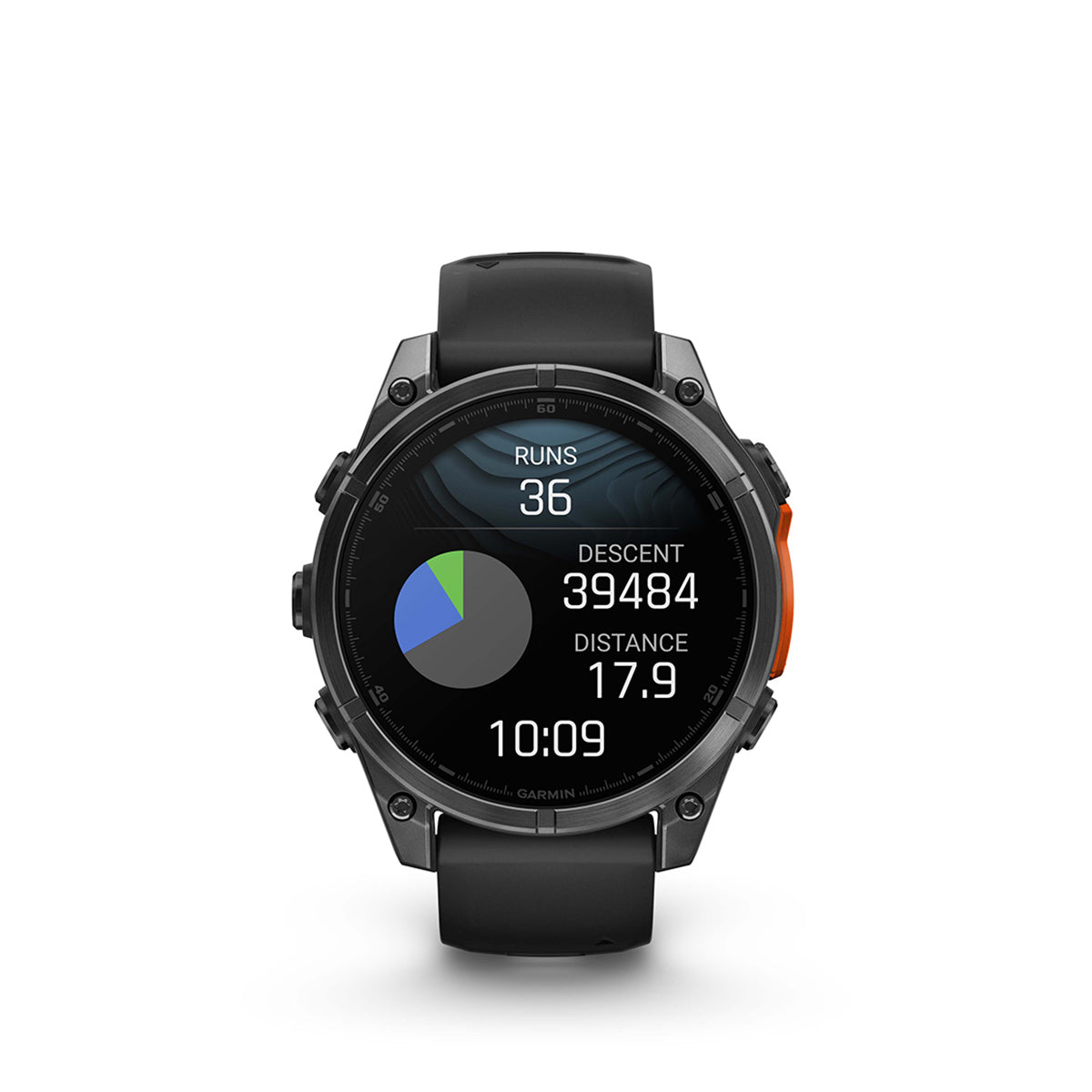 Garmin fenix 8 47mm AMOLED GPS Smartwatch, Slate Gray with Black Silicone Band