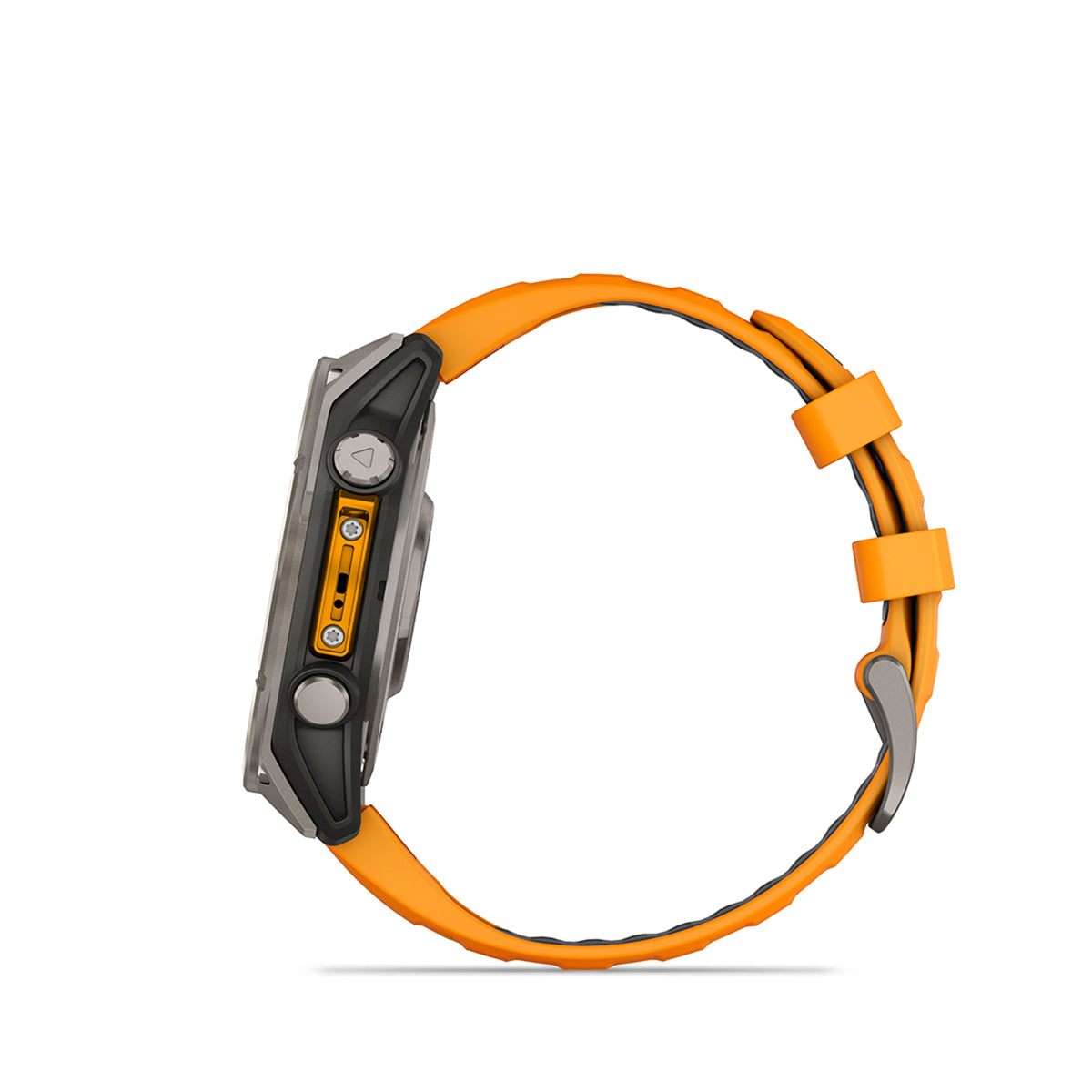 Garmin fenix 8 Sapphire 47mm AMOLED GPS Smartwatch, Titanium with Spark Orange/Graphite Silicone Band