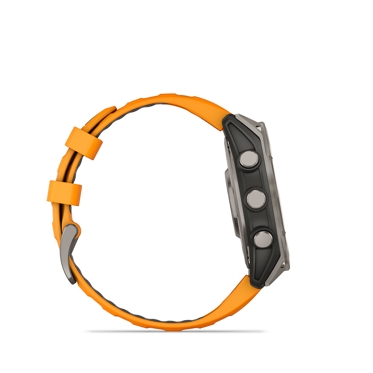 Garmin fenix 8 Sapphire 47mm AMOLED GPS Smartwatch, Titanium with Spark Orange/Graphite Silicone Band