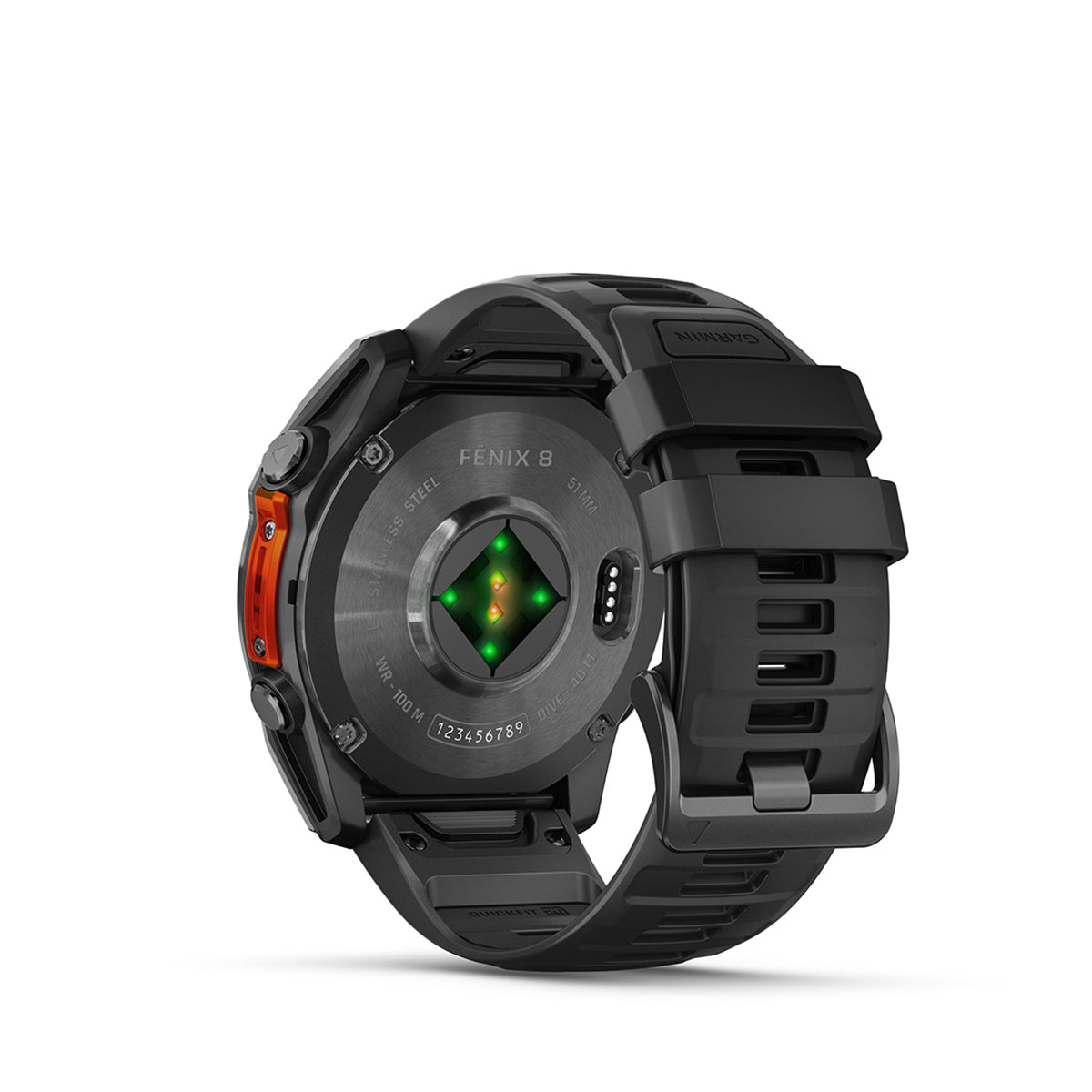 Garmin fenix 8 51mm AMOLED GPS Smartwatch, Slate Gray with Black Silicone Band
