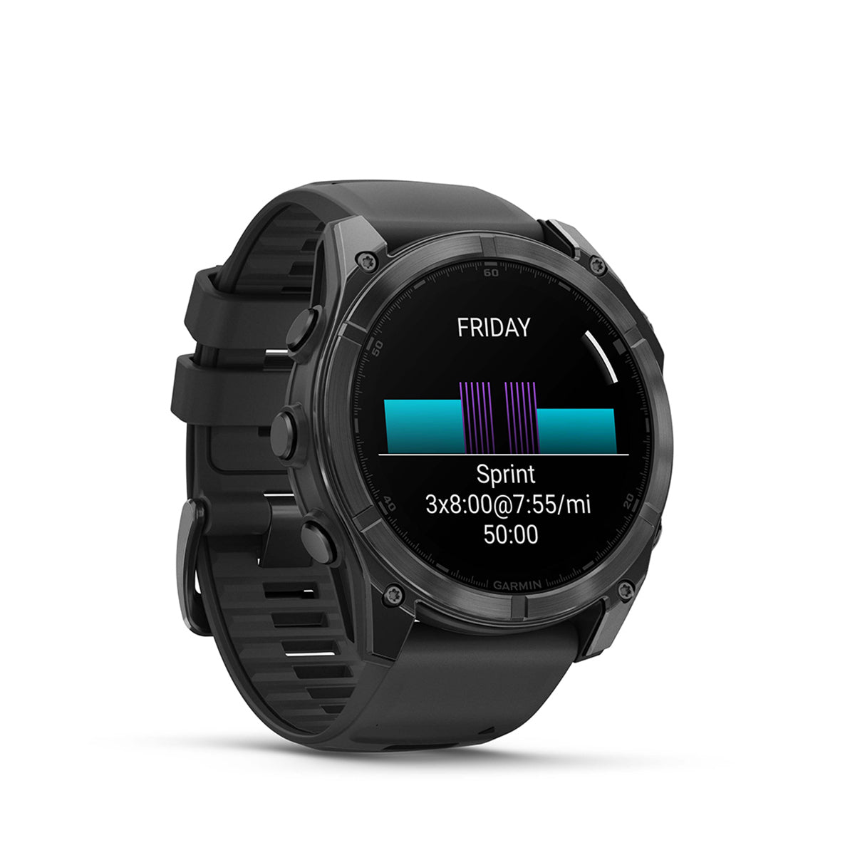 Garmin fenix 8 51mm AMOLED GPS Smartwatch, Slate Gray with Black Silicone Band