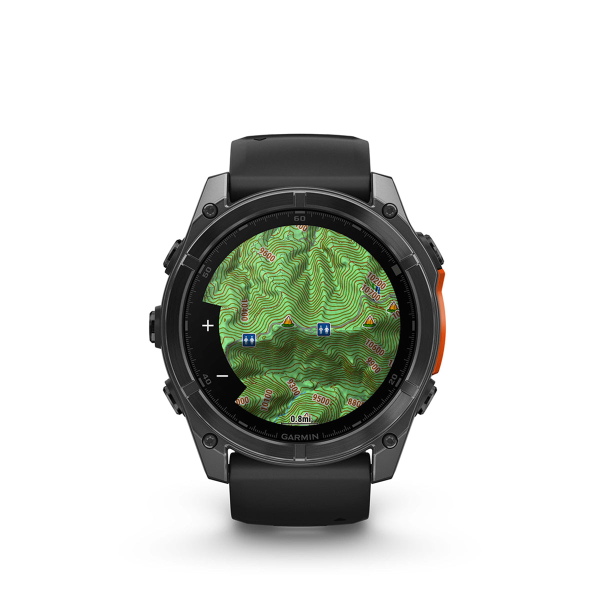 Garmin fenix 8 51mm AMOLED GPS Smartwatch, Slate Gray with Black Silicone Band