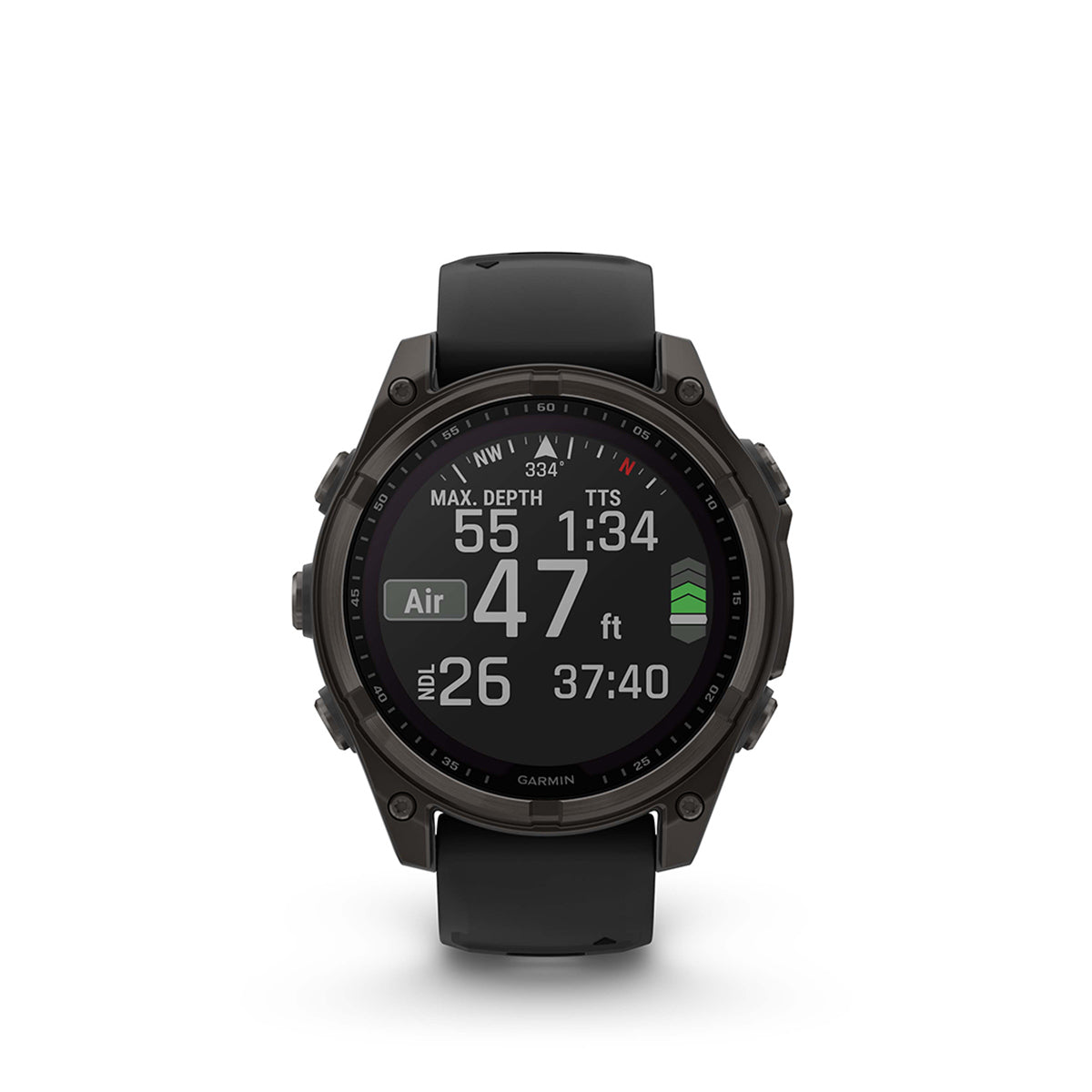 Garmin fenix 8 Solar Sapphire 47mm GPS Smartwatch, Carbon Gray DLC Titanium w/Black/Pebble Gray Silicone Band