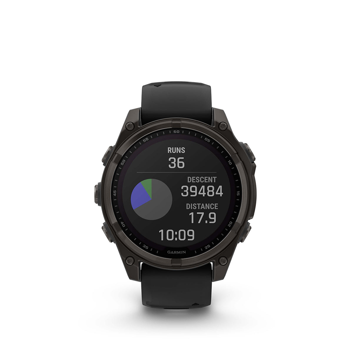 Garmin fenix 8 Solar Sapphire 47mm GPS Smartwatch, Carbon Gray DLC Titanium w/Black/Pebble Gray Silicone Band