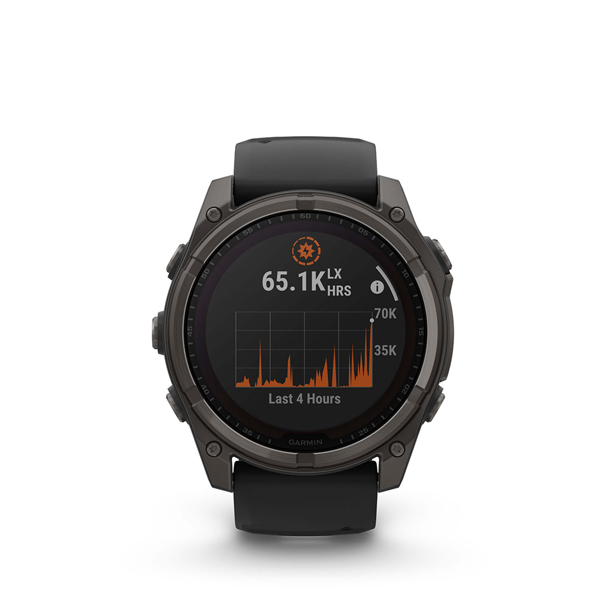 Garmin fenix 8 Solar Sapphire 51mm GPS Smartwatch, Carbon Gray DLC Titanium with Black/Pebble Gray Silicone Band