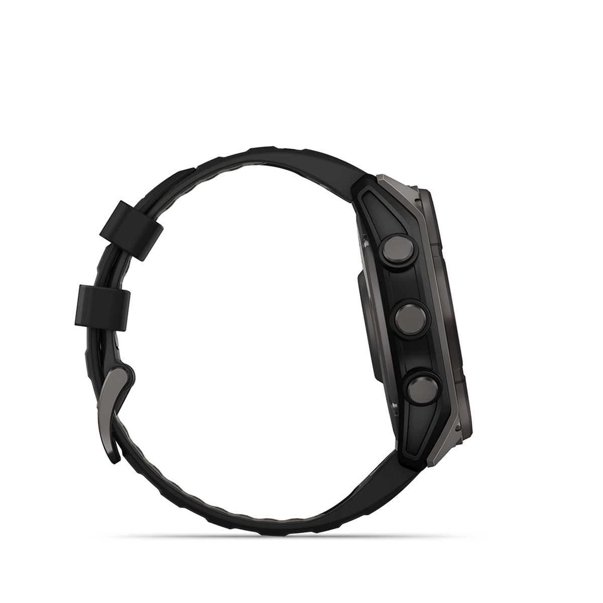 Garmin fenix 8 Solar Sapphire 51mm GPS Smartwatch, Carbon Gray DLC Titanium with Black/Pebble Gray Silicone Band
