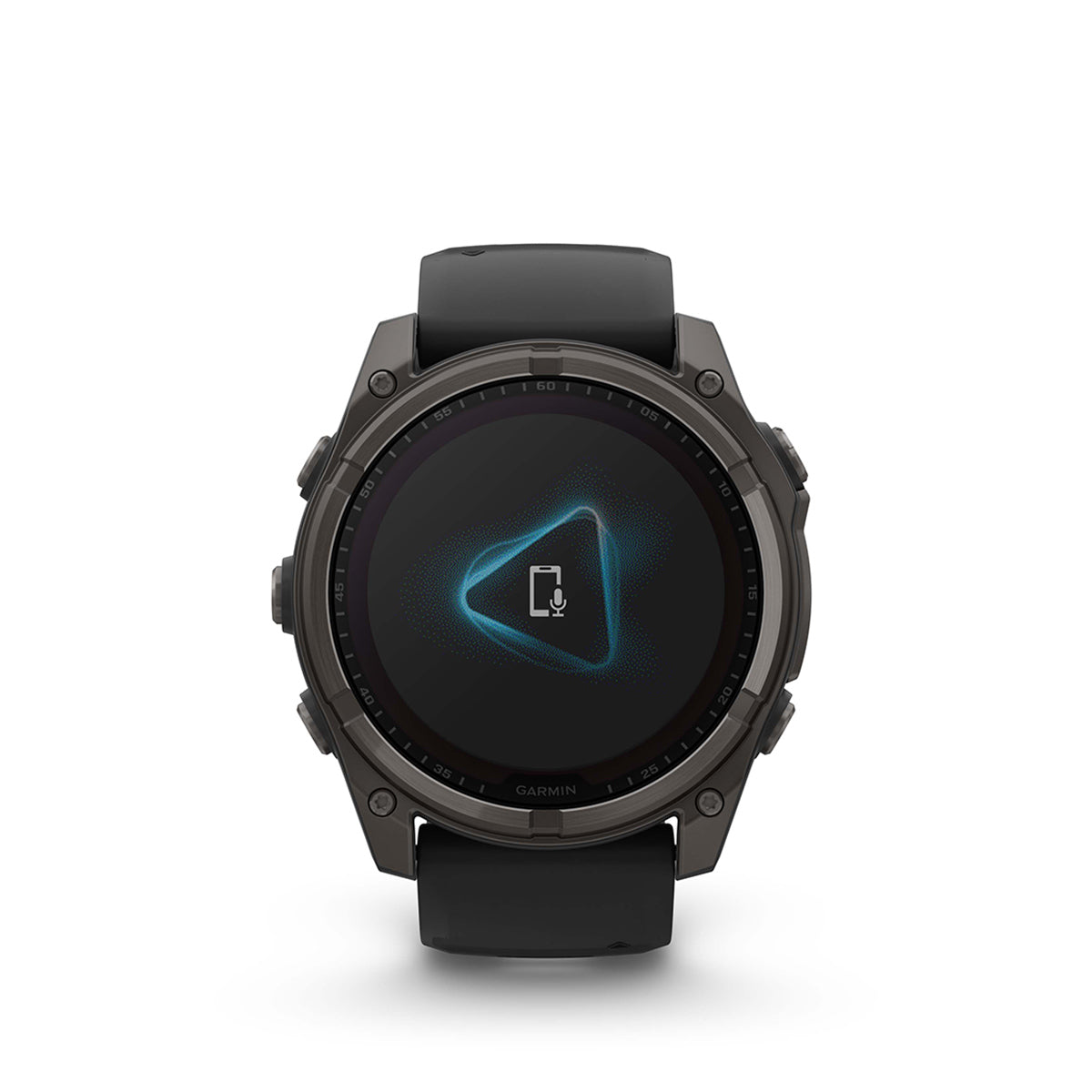 Garmin fenix 8 Solar Sapphire 51mm GPS Smartwatch, Carbon Gray DLC Titanium with Black/Pebble Gray Silicone Band