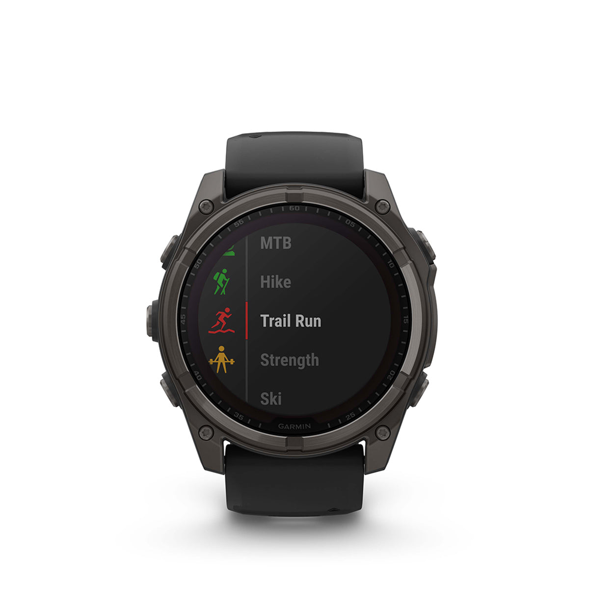 Garmin fenix 8 Solar Sapphire 51mm GPS Smartwatch, Carbon Gray DLC Titanium with Black/Pebble Gray Silicone Band
