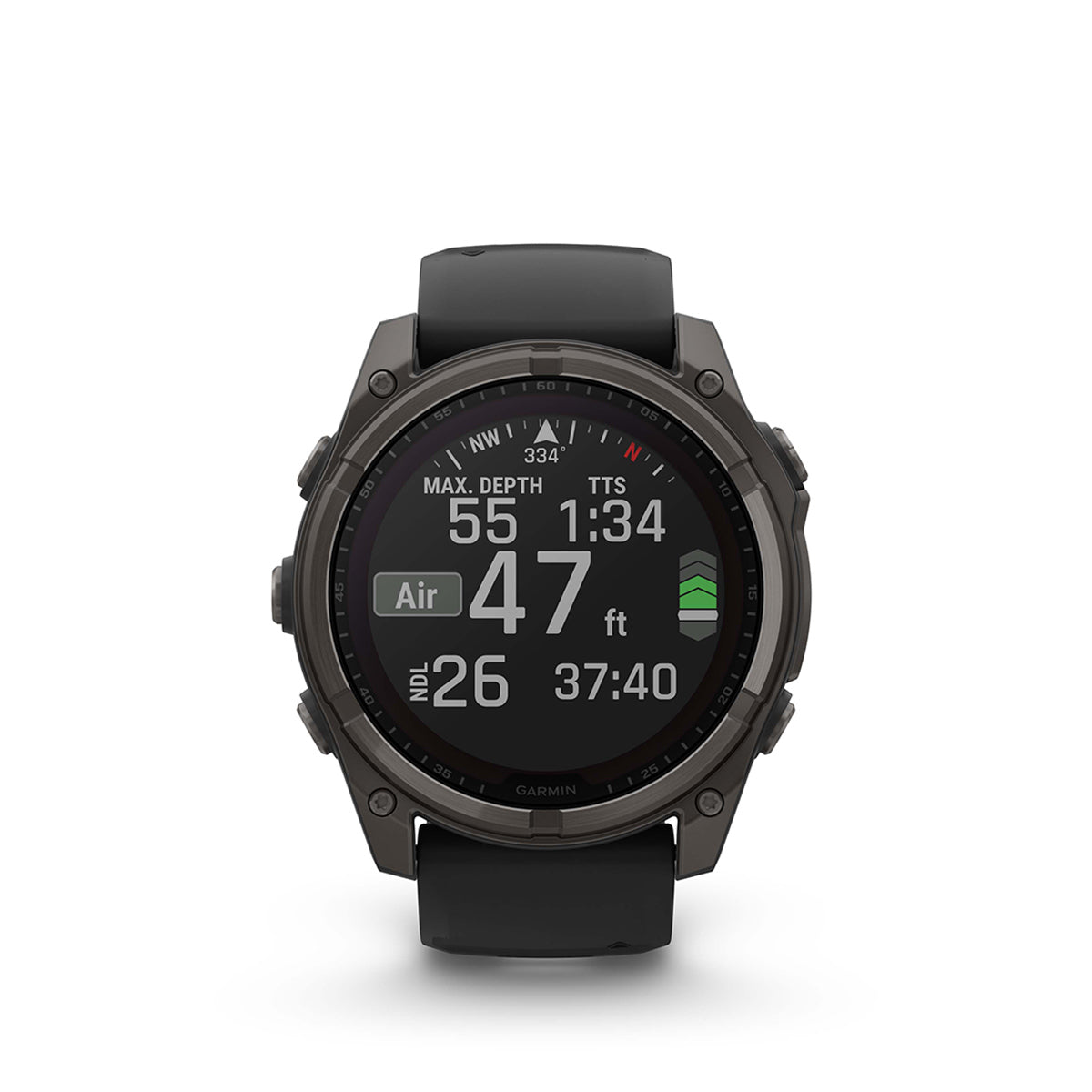 Garmin fenix 8 Solar Sapphire 51mm GPS Smartwatch, Carbon Gray DLC Titanium with Black/Pebble Gray Silicone Band