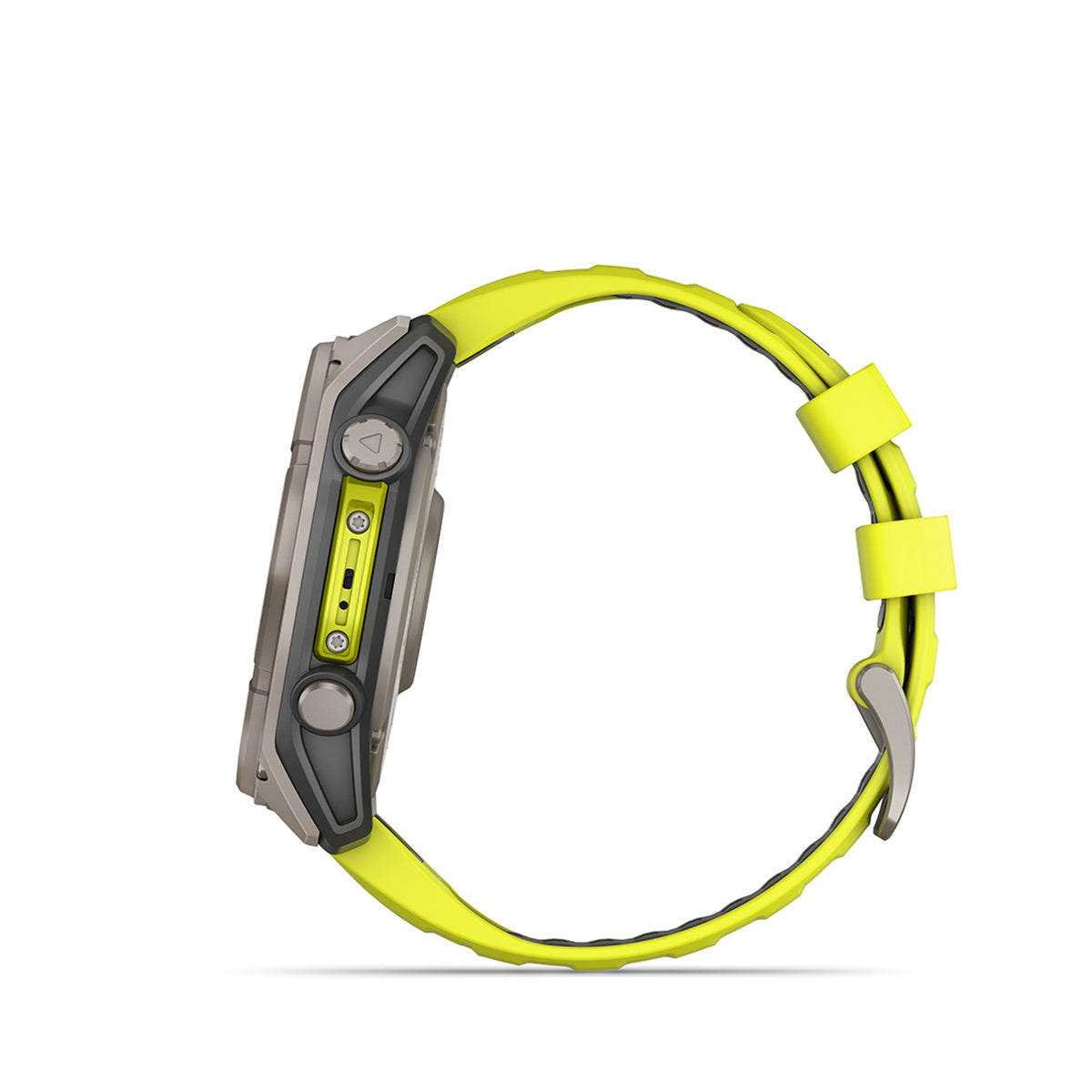 Garmin fenix 8 Solar Sapphire 51mm GPS Smartwatch, Titanium with Amp Yellow/Graphite Silicone Band