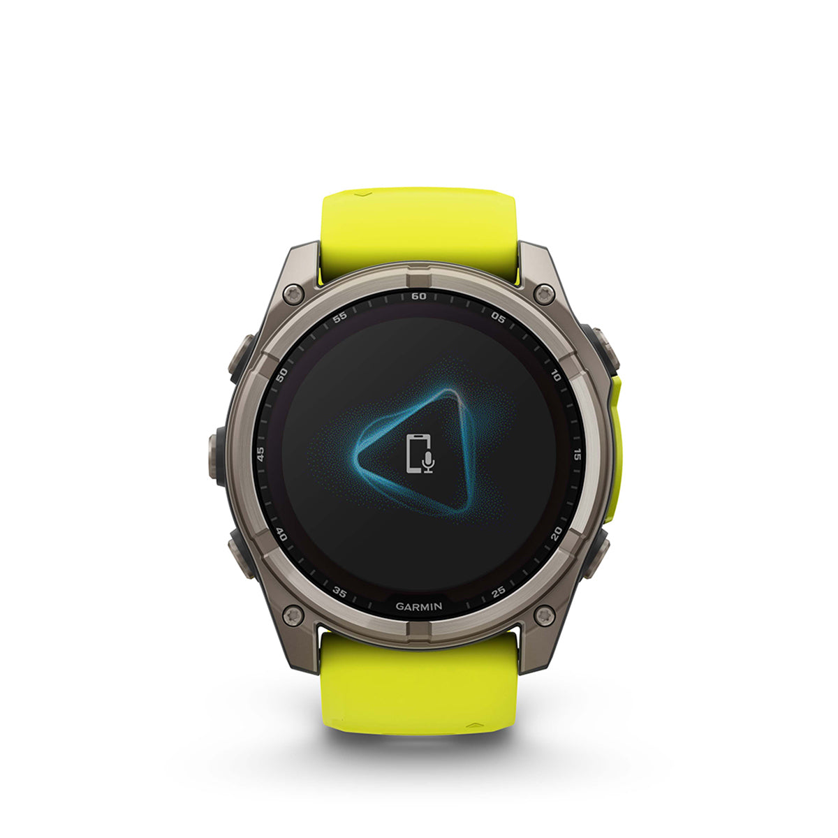 Garmin fenix 8 Solar Sapphire 51mm GPS Smartwatch, Titanium with Amp Yellow/Graphite Silicone Band