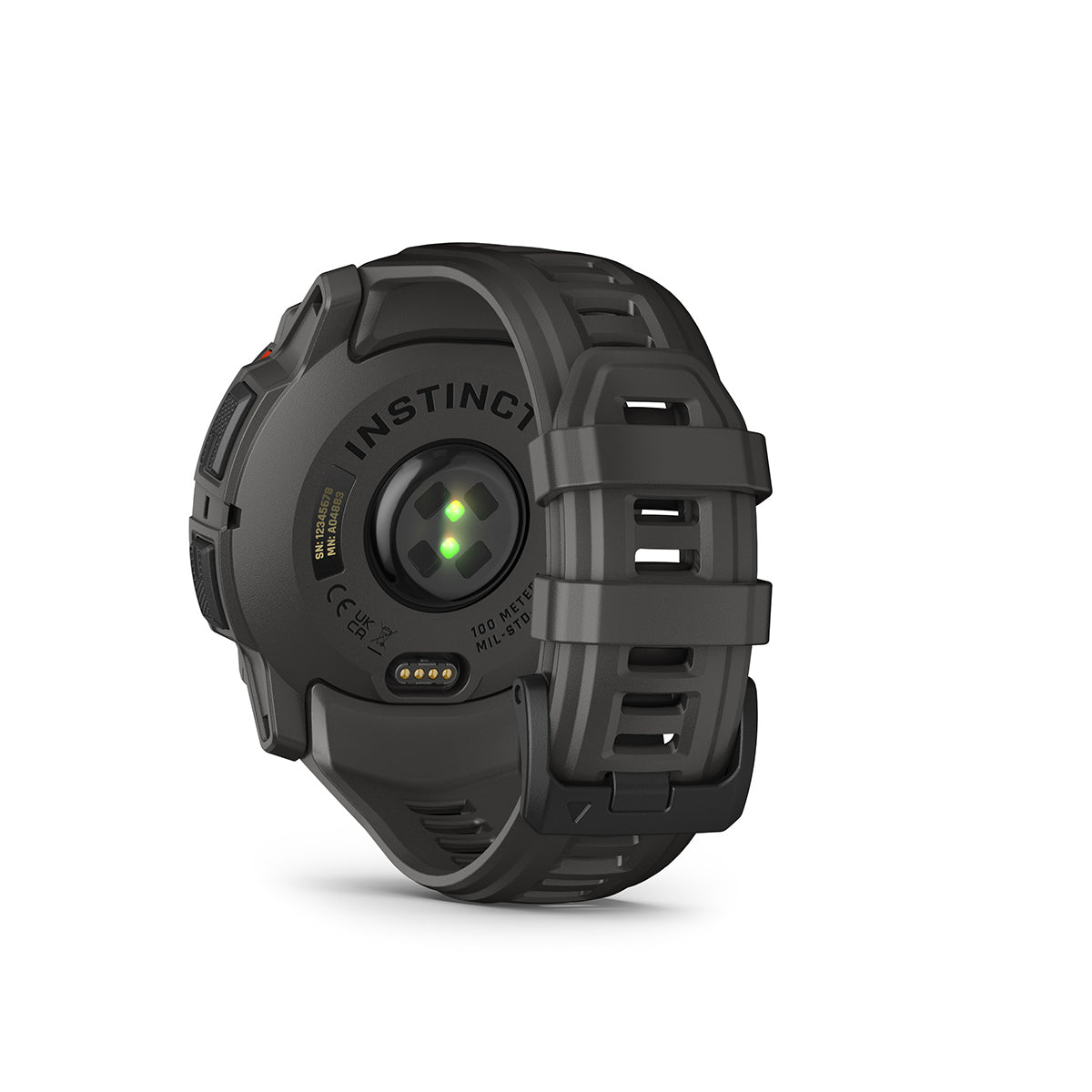 Garmin Instinct 3 50mm Solar GPS Smartwatch, Black with Charcoal Silicone Band
