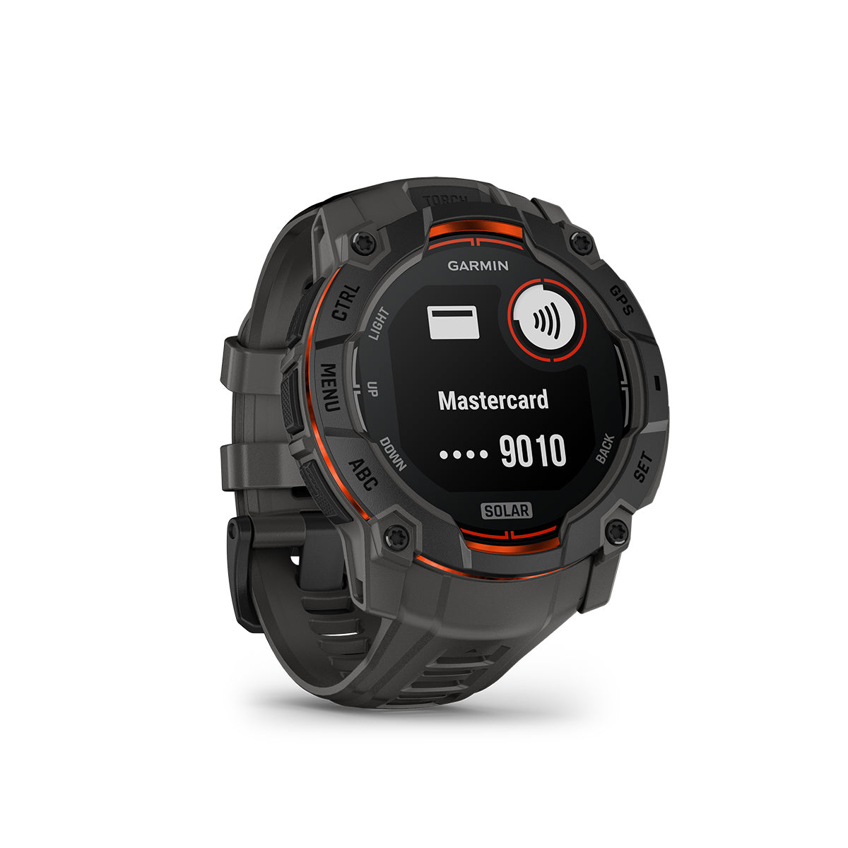 Garmin Instinct 3 50mm Solar GPS Smartwatch, Black with Charcoal Silicone Band