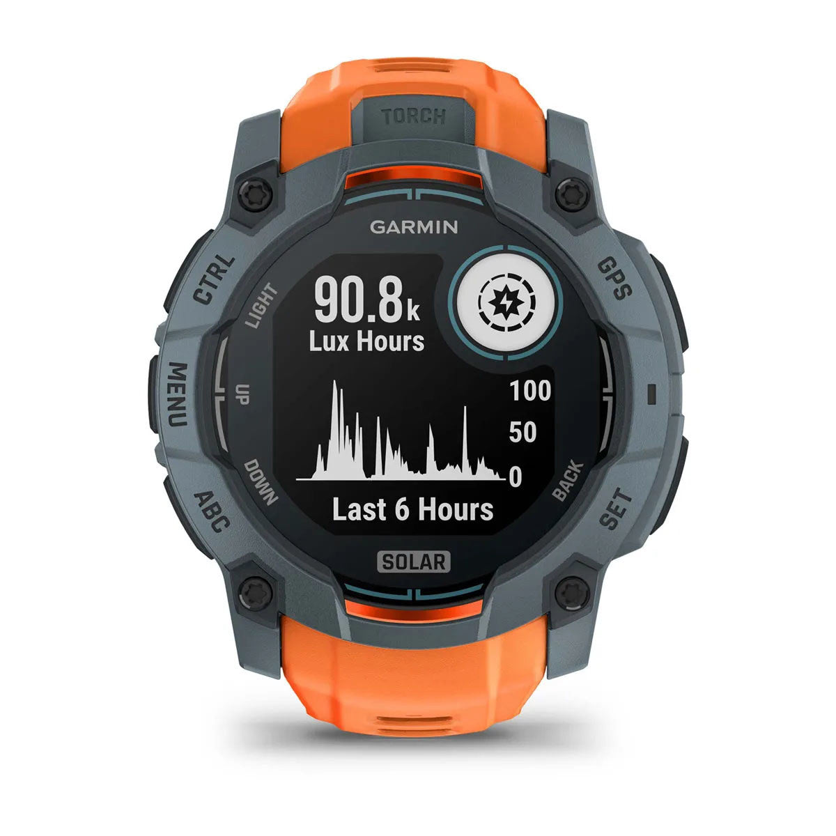 Garmin Instinct 3 50mm Solar Rugged GPS Smartwatch, Twilight Bezel with Solstice Silicone Band