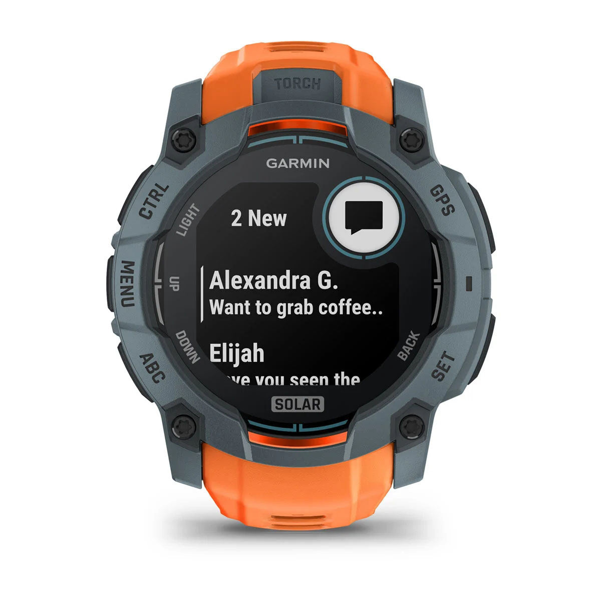 Garmin Instinct 3 50mm Solar Rugged GPS Smartwatch, Twilight Bezel with Solstice Silicone Band